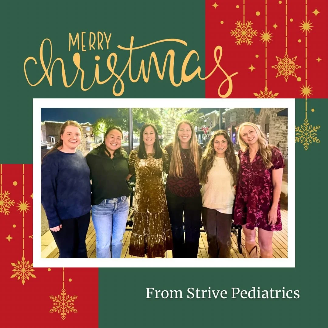✨ Merry Christmas, Happy Holidays, and Happy New Year from all of us at Strive Pediatrics!

We are so grateful for our incredible patients, families, and the very best team. Thank you for trusting us with your children and allowing us to do what we l
