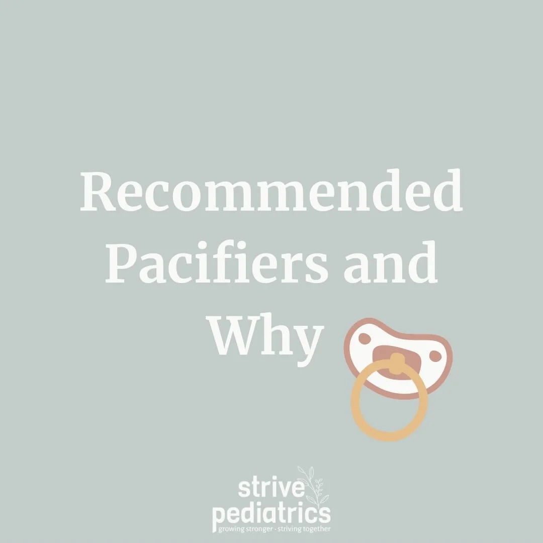 Pacifier talk 🍼 

Not all pacifiers are created equal &mdash; especially for babies with feeding challenges, reflux, tongue posture concerns, or regulation difficulties.

✨ What we look for:
✔️ Soft
✔️ Cylindrical (round) nipple shape
✔️ Encourages 