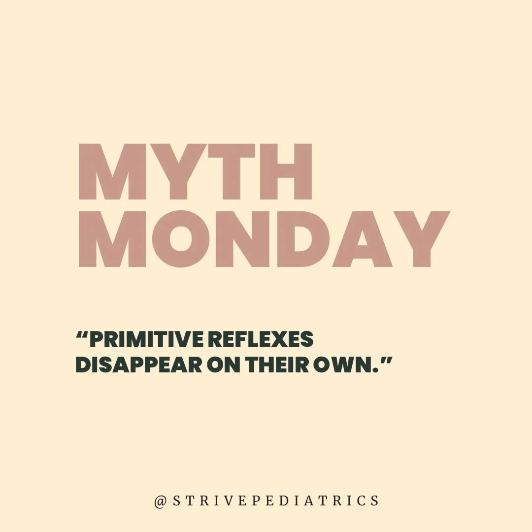 Myth: &ldquo;Primitive reflexes disappear on their own.&rdquo;

Truth: Primitive reflexes integrate through movement, not time alone.

Primitive reflexes are automatic movement patterns babies are born with to support survival and early development&m