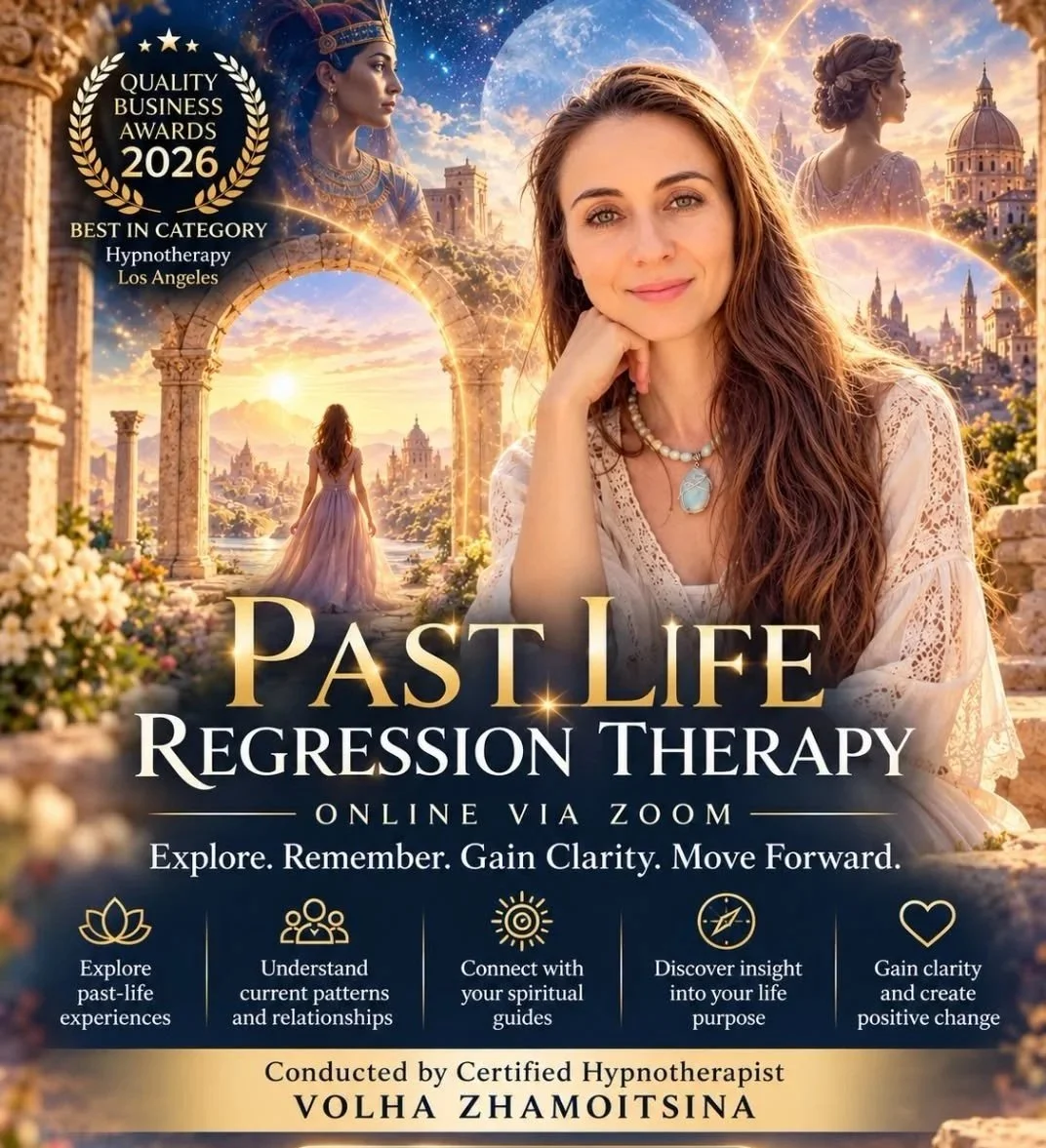 Online Past Life Regression Therapy via Zoom with Volha Zhamoitsina