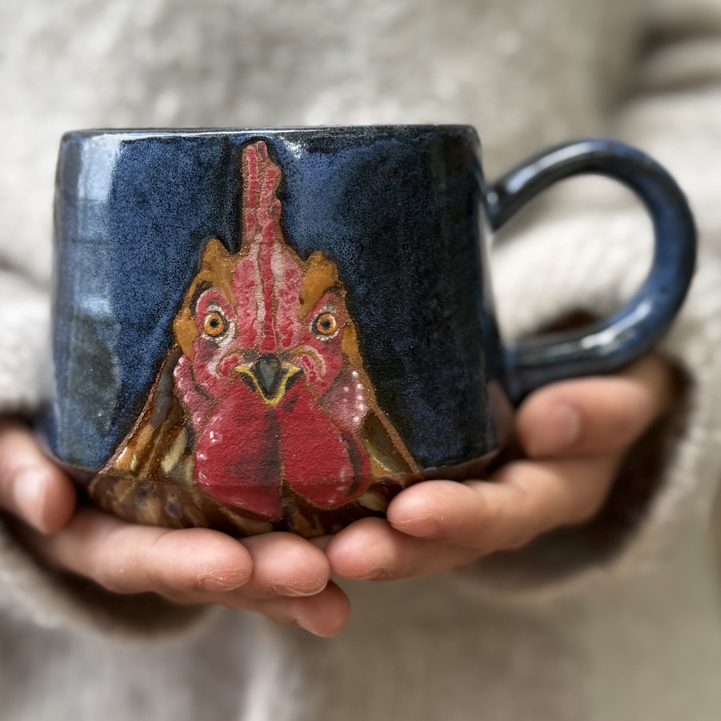 12oz Rooster stoneware mug