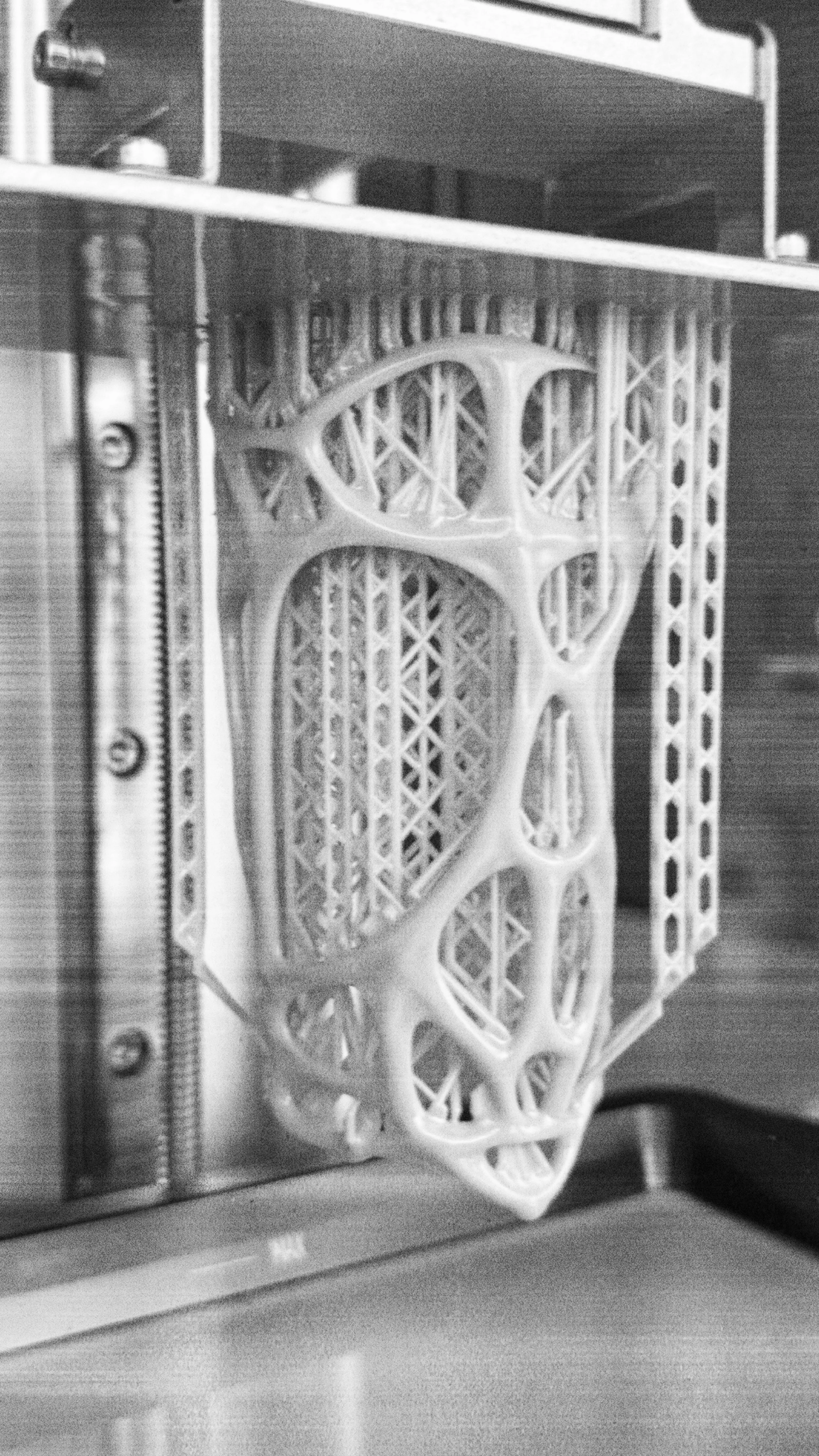 Digital body fragment being developed as a three-dimensional sculptural model.
