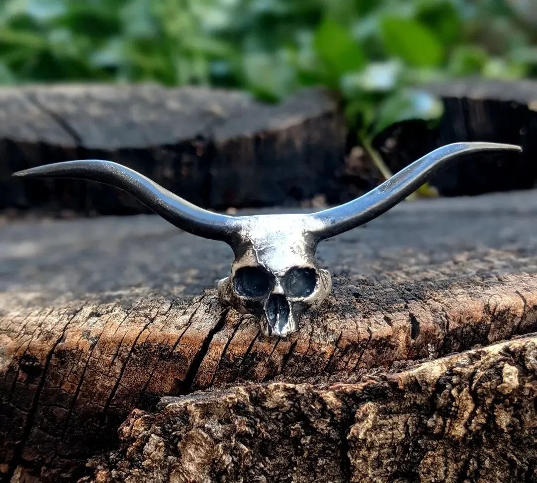 Even the most gentle bulls need their own space, and so do you. 

The Longhorn.
Find it on Etsy, link. in. bio! 

💀☠️🐮☠️💀

#skull #skulljewelry #skullrings #skullartwork #skullring #skeleton #Longhorn #longhorns #longhornskull #texaslonghorns #sil