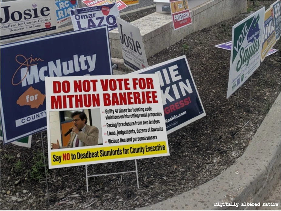 Montgomery Leek Steps In to Provide Mithun Banerjee With Campaign Signs