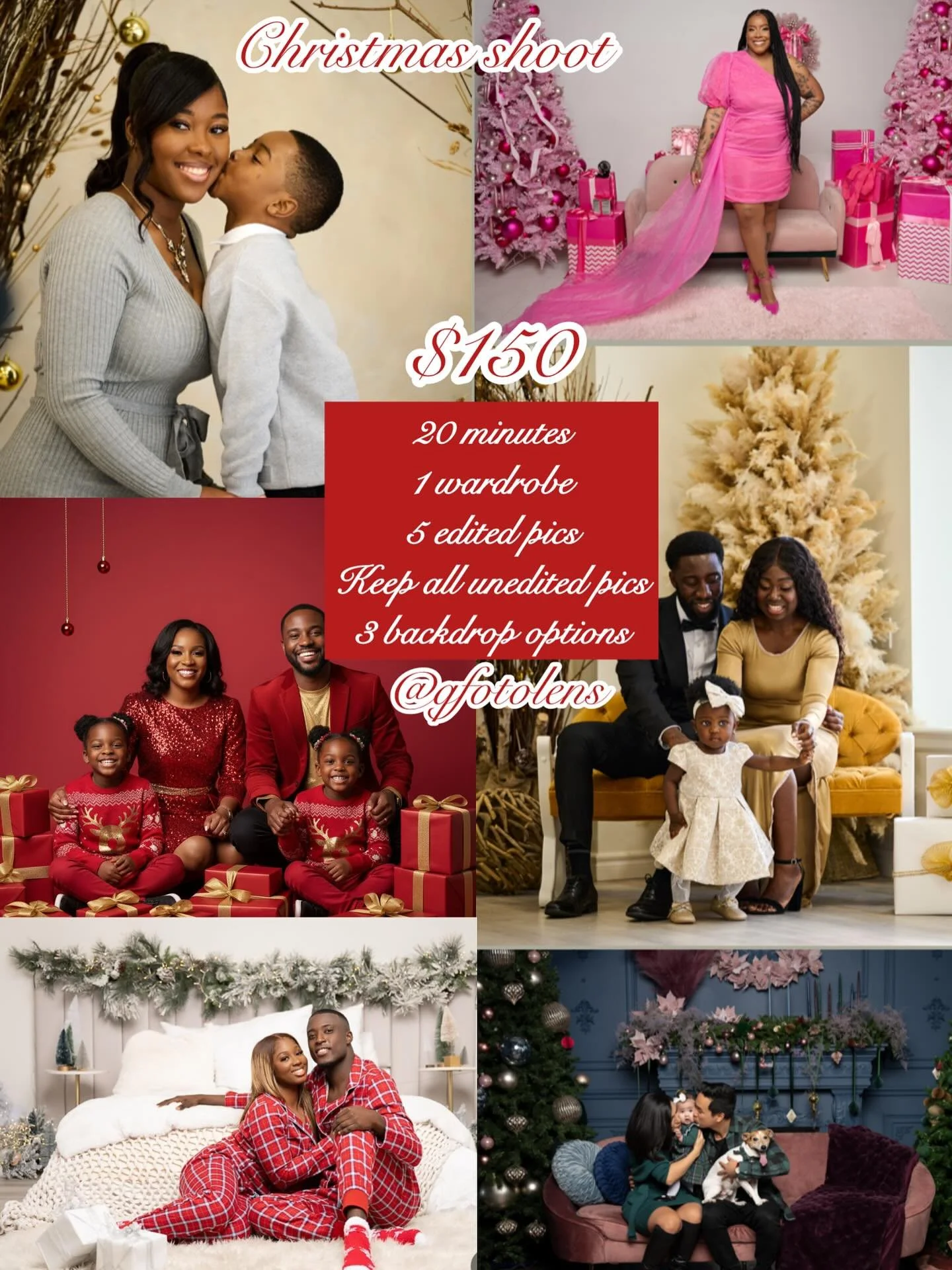 Limited space for the Christmas magic! ✨ Book your $150 holiday mini-session now and capture memories you&rsquo;ll cherish forever.

🗓️ 20 minutes | 👗 1 wardrobe | 📸 5 edited pics | 🎁 Keep all unedited pics

Tap the link in bio to book NOW!

#Chr