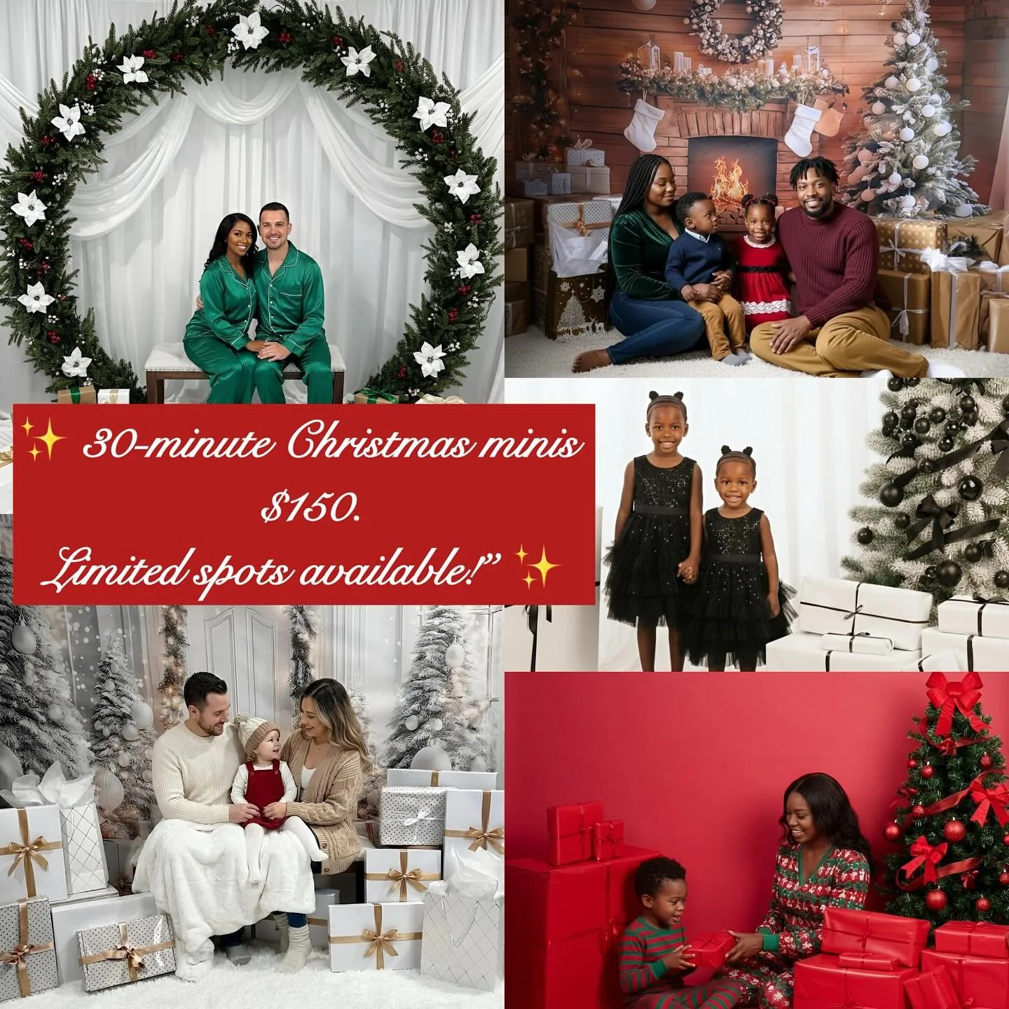 Only a few spots left . DM for booking or use link in bio . 🎄🎄🎄