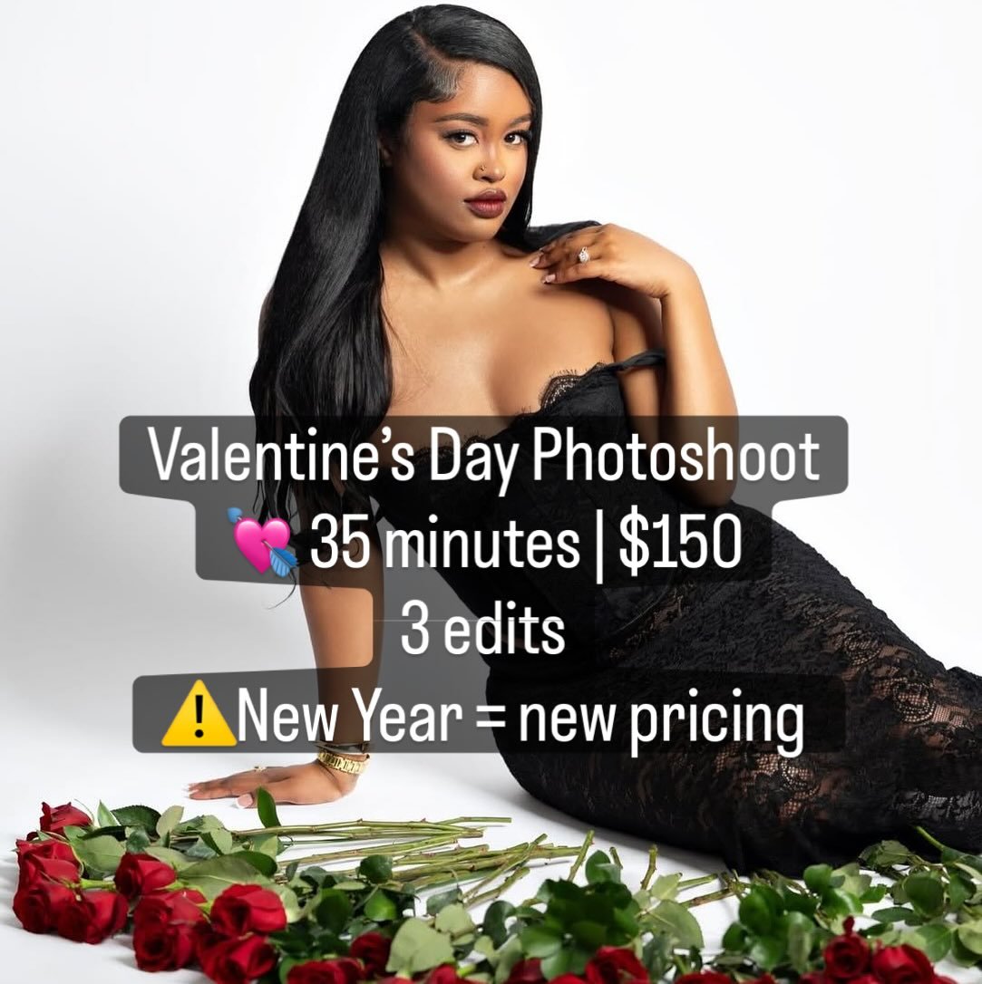 🚨 LAST CHANCE TO BOOK AT THIS PRICE 🚨
Valentine&rsquo;s Day Photoshoot
💘 35 minutes | $150
3 edits
⚠️New Year = new pricing 
Book before Jan 1 to secure this rate
📩 DM now &mdash; limited availability

#valentine #photoshoot #valentinephotoshoot 