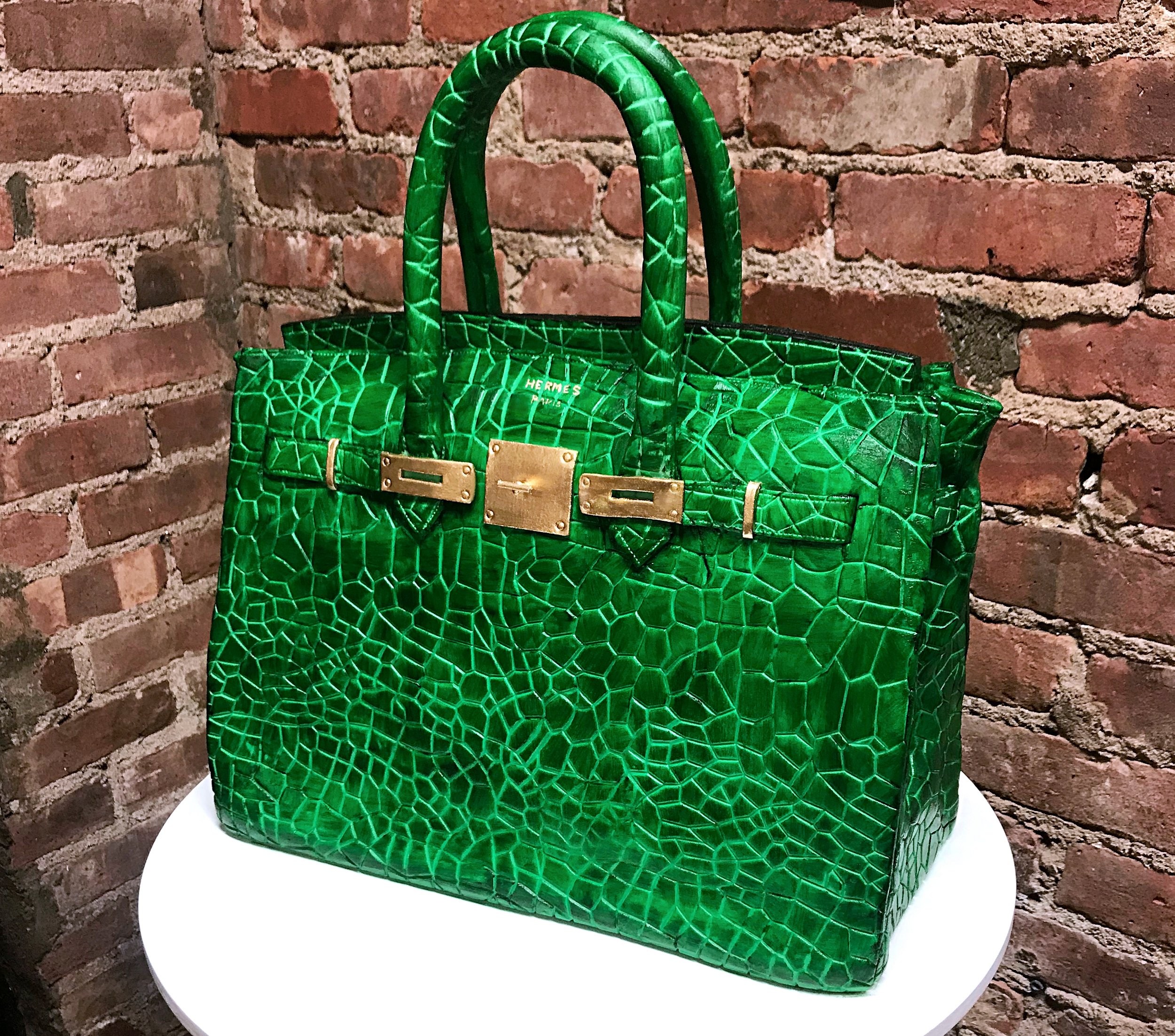 hermes crocodile bag green