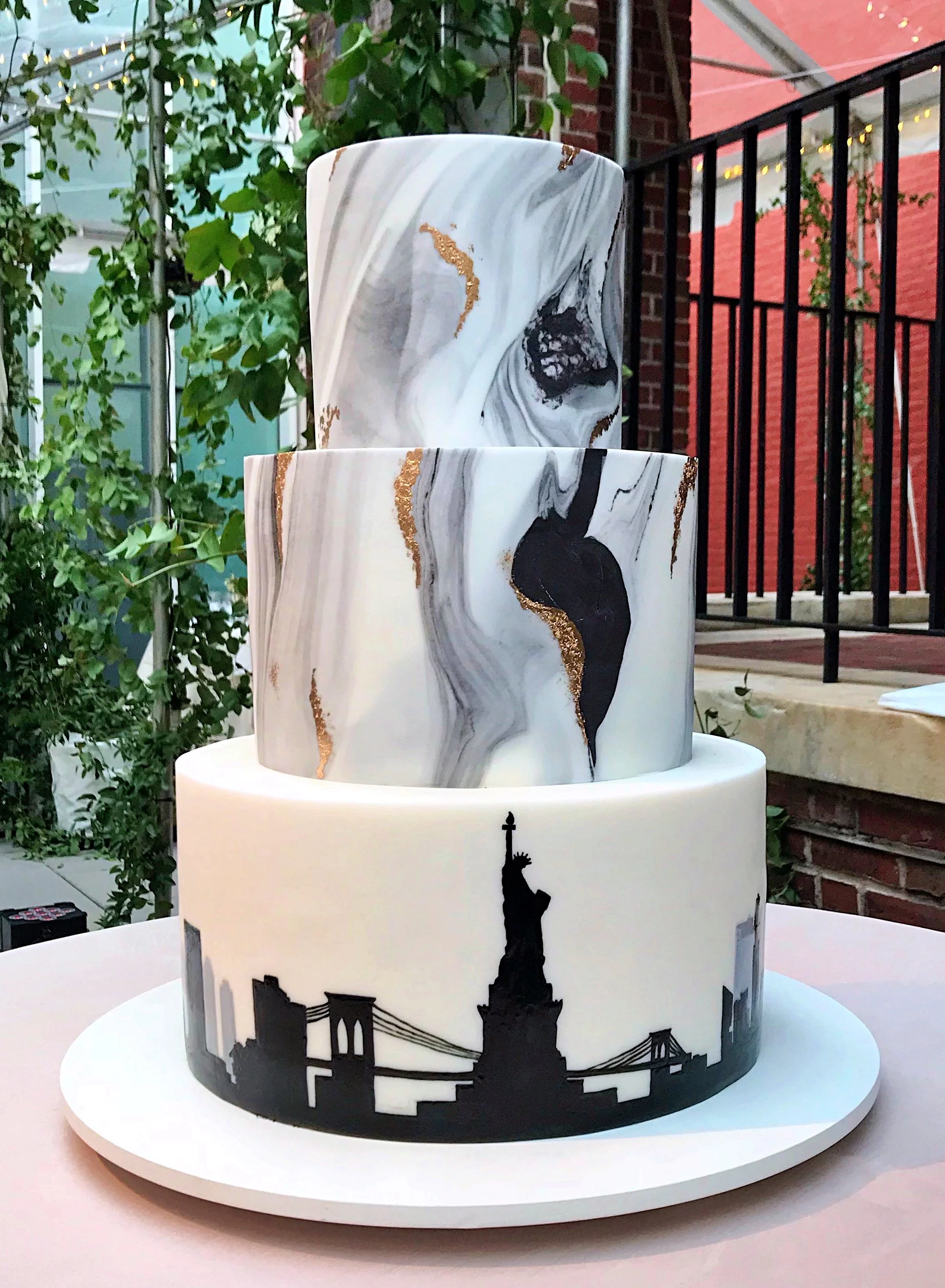 NYC Skyline & Gold Marble