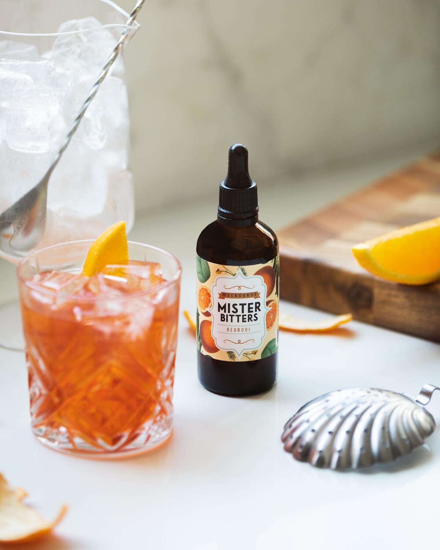Mister Bitters Negroni: Recommended with all classic and contemporary cocktails that call for a dash or two of &lsquo;orange bitters&rsquo;. A classic cure-all, floral, complex, spicy, and zesty. 

#betterwithbitters