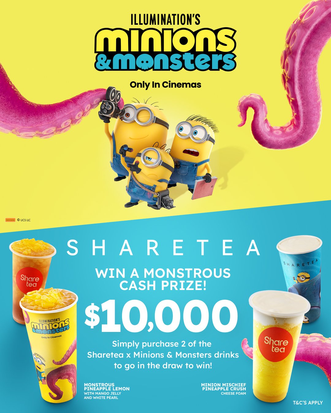 Sharetea x Minions & Monsters Has Landed