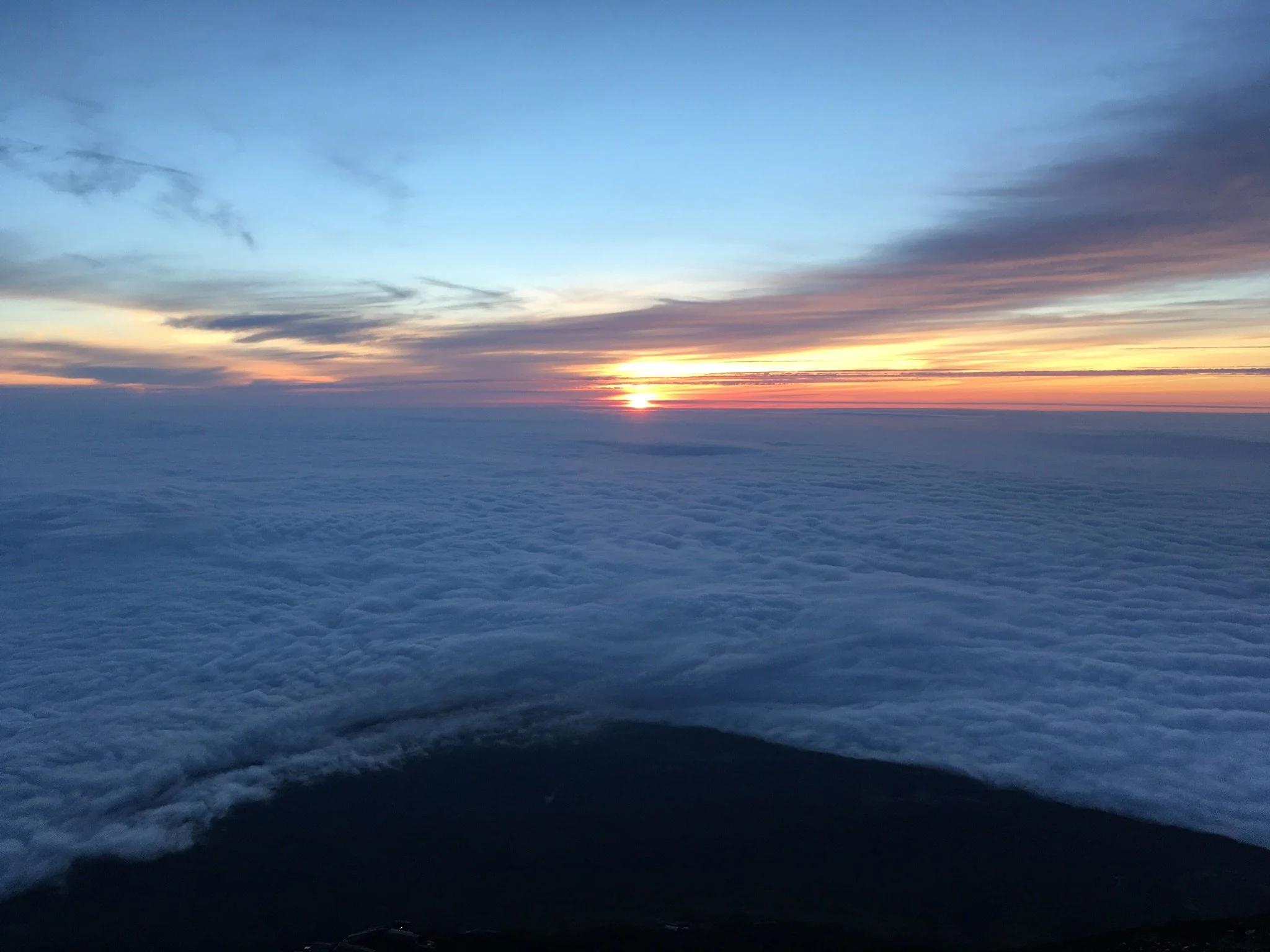 Sunrise from the top of Mt Fuji