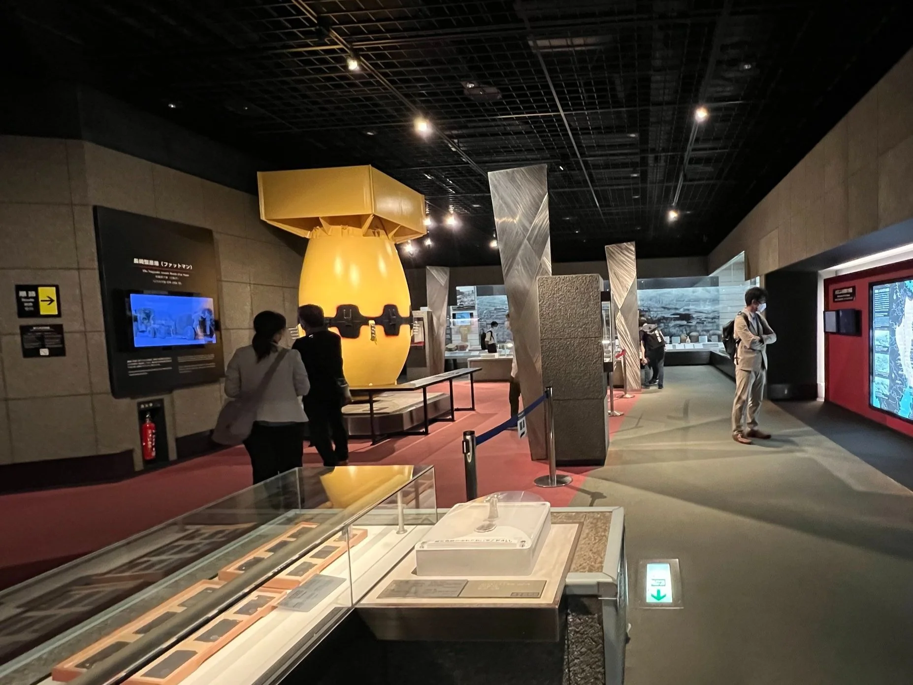 Exhibition room at Work of art made from crane origami at Nagasaki Atomic Bomb Museum