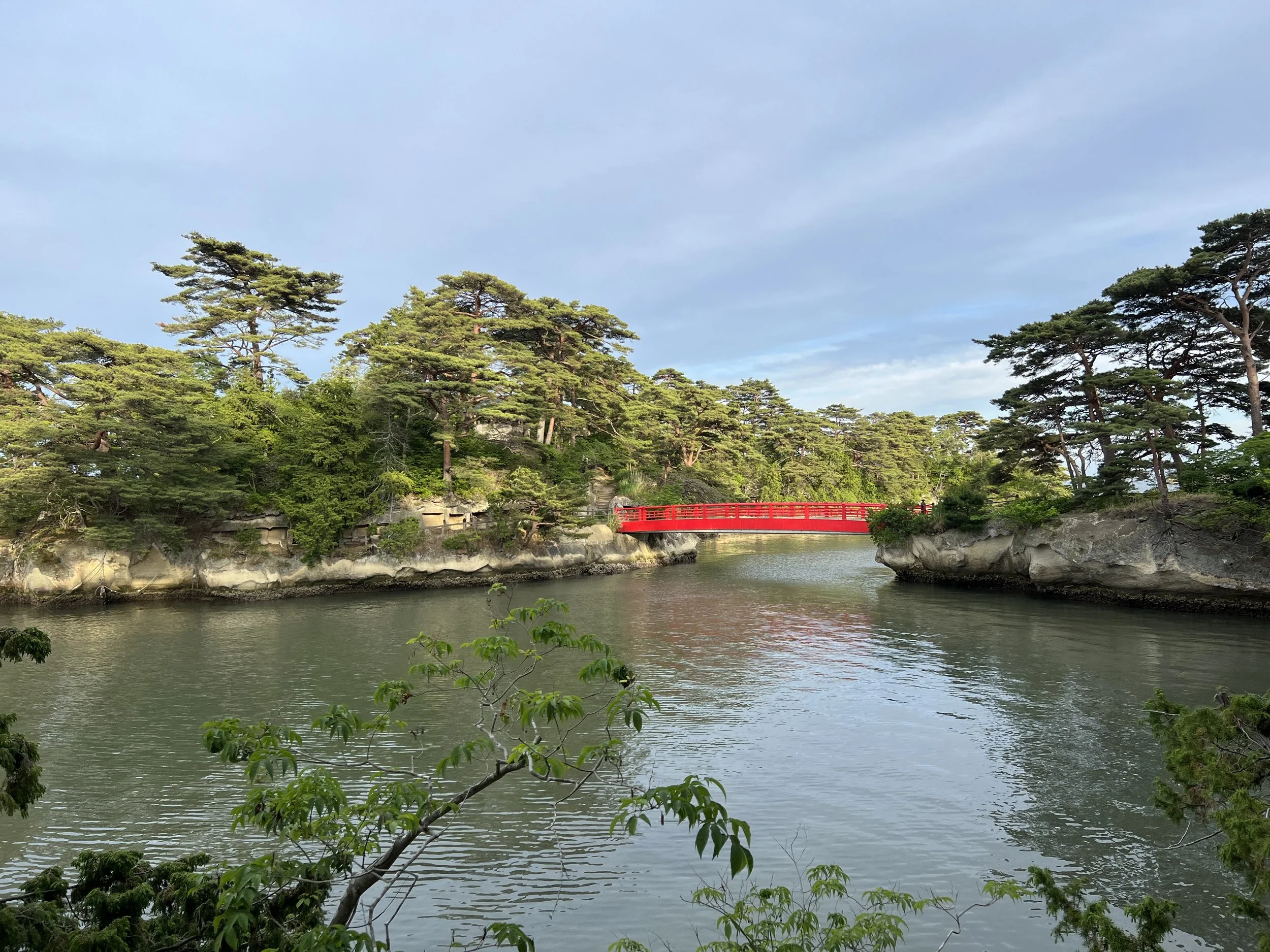 Red bridge to Oshima