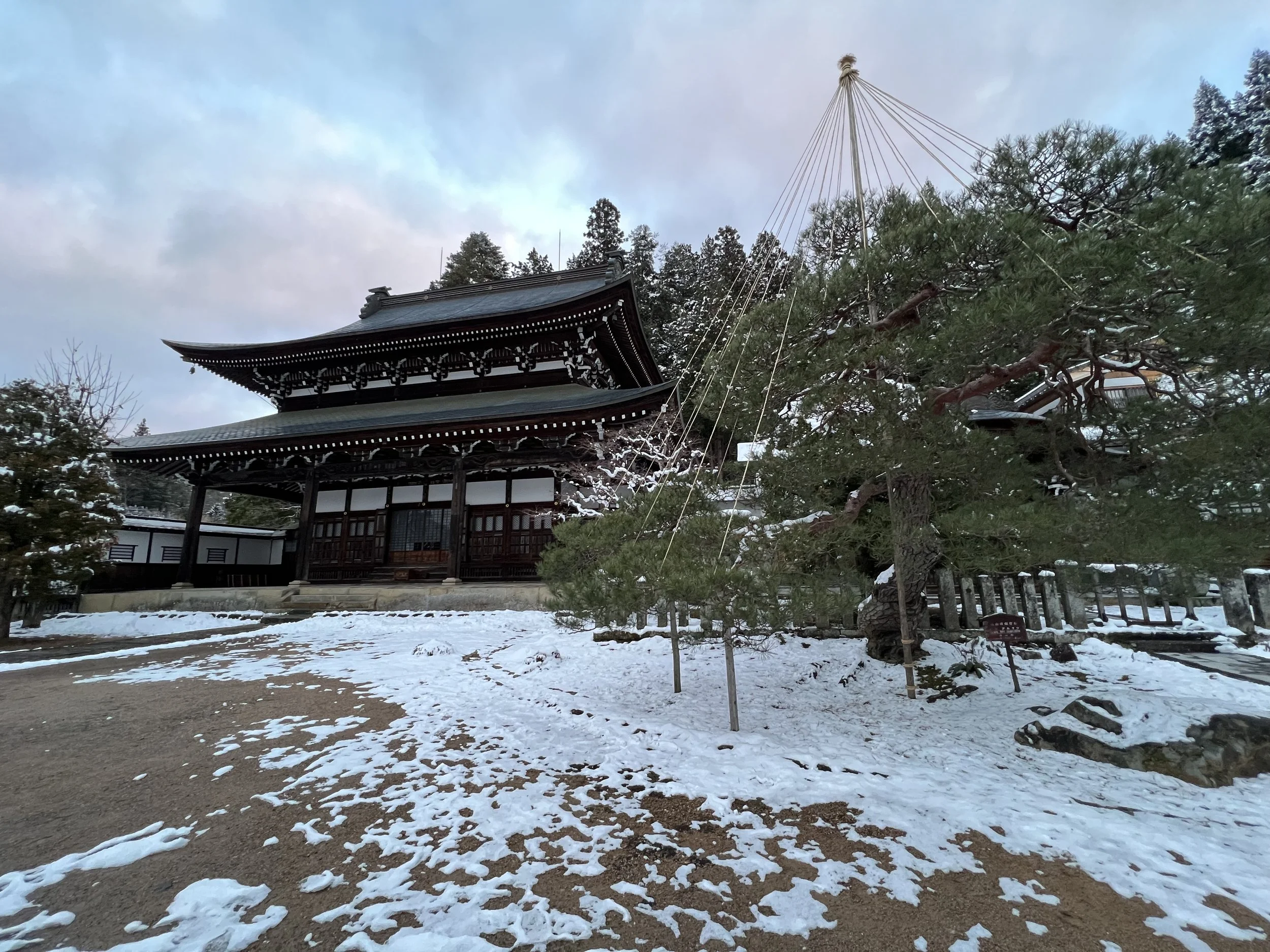 Temple along Takayama's Higashiyama Walking Course in Winter