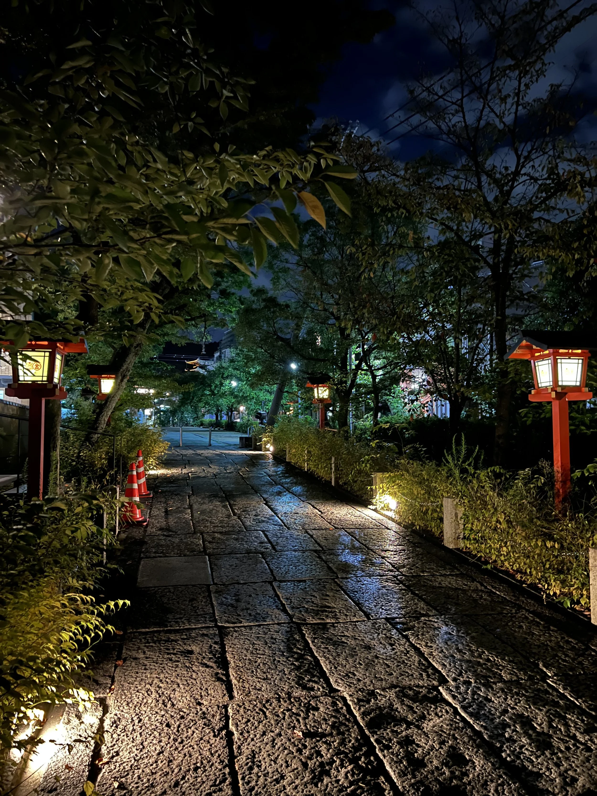Kyoto illuminated at night