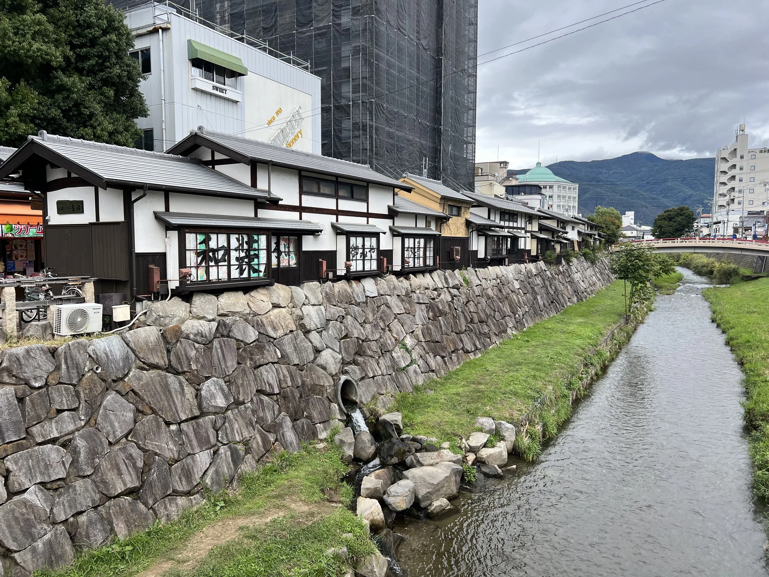 Canal next to Nawate Shopping Street in Matsumoto