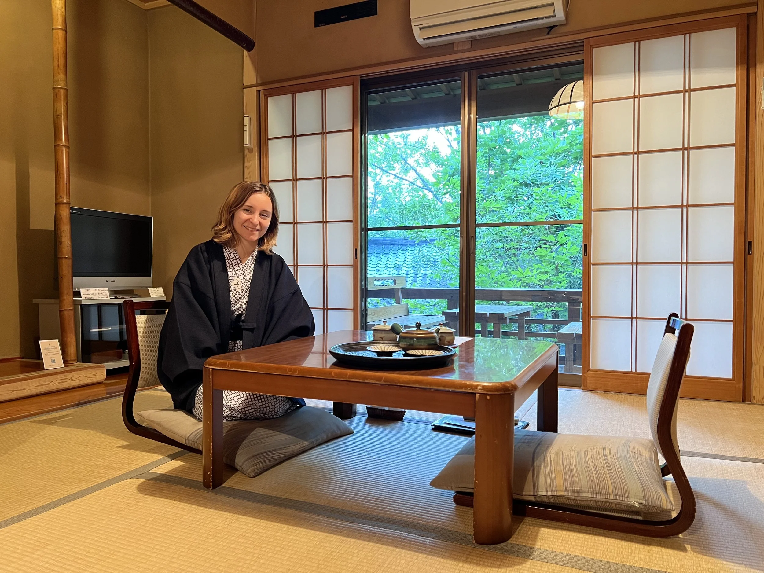 Japanese style room at Yama no Hotel Musouen in Yufuin