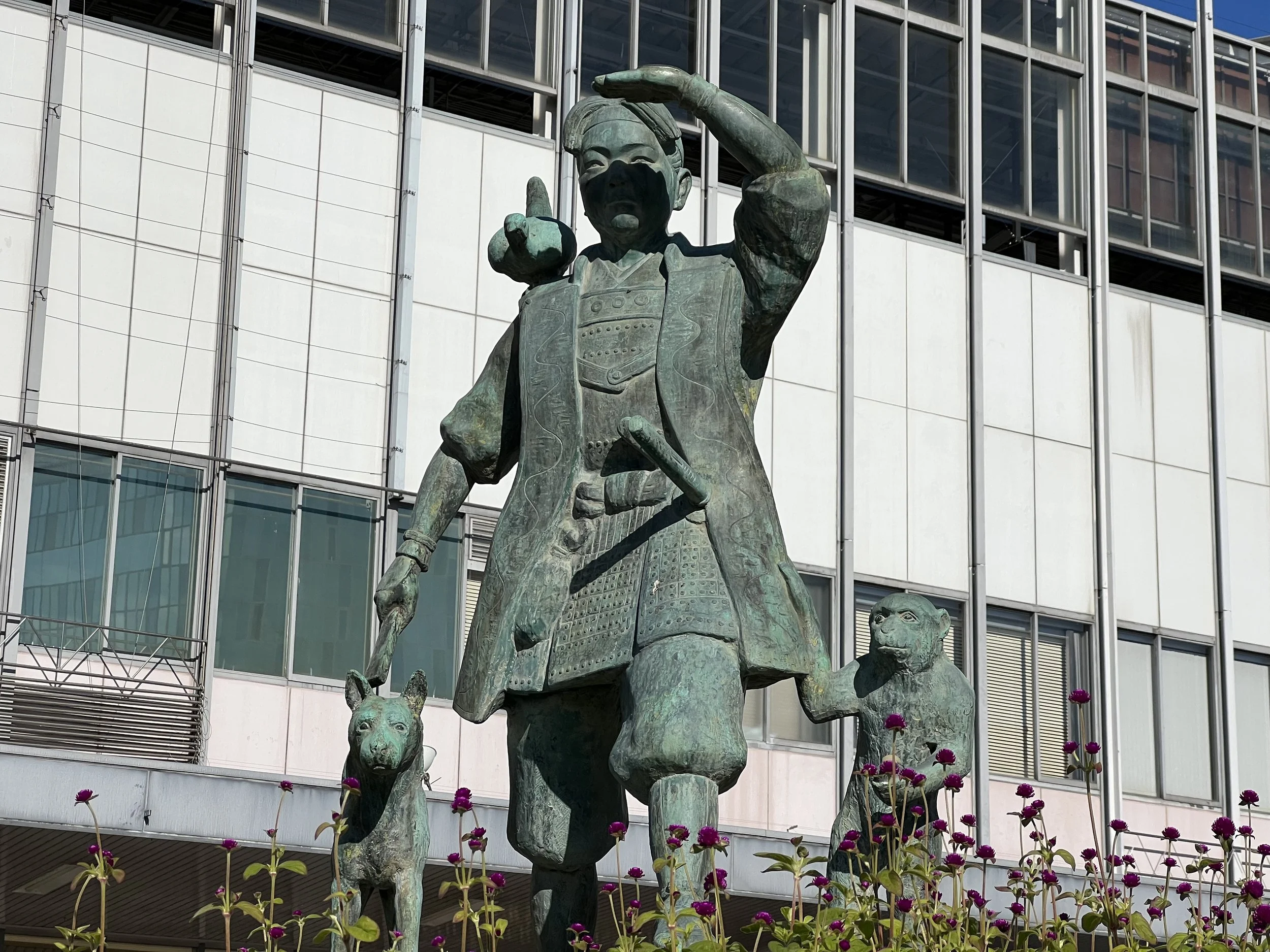 Momotaro statue in Okayama