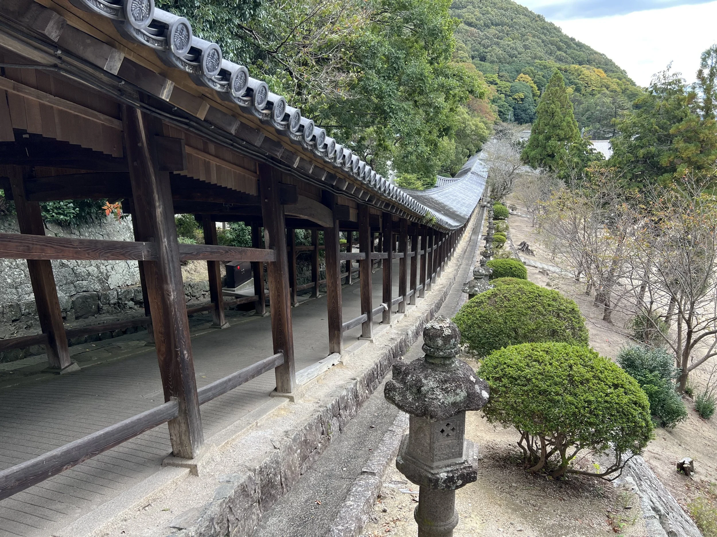 Kibitsu jinja shrine's long corridor