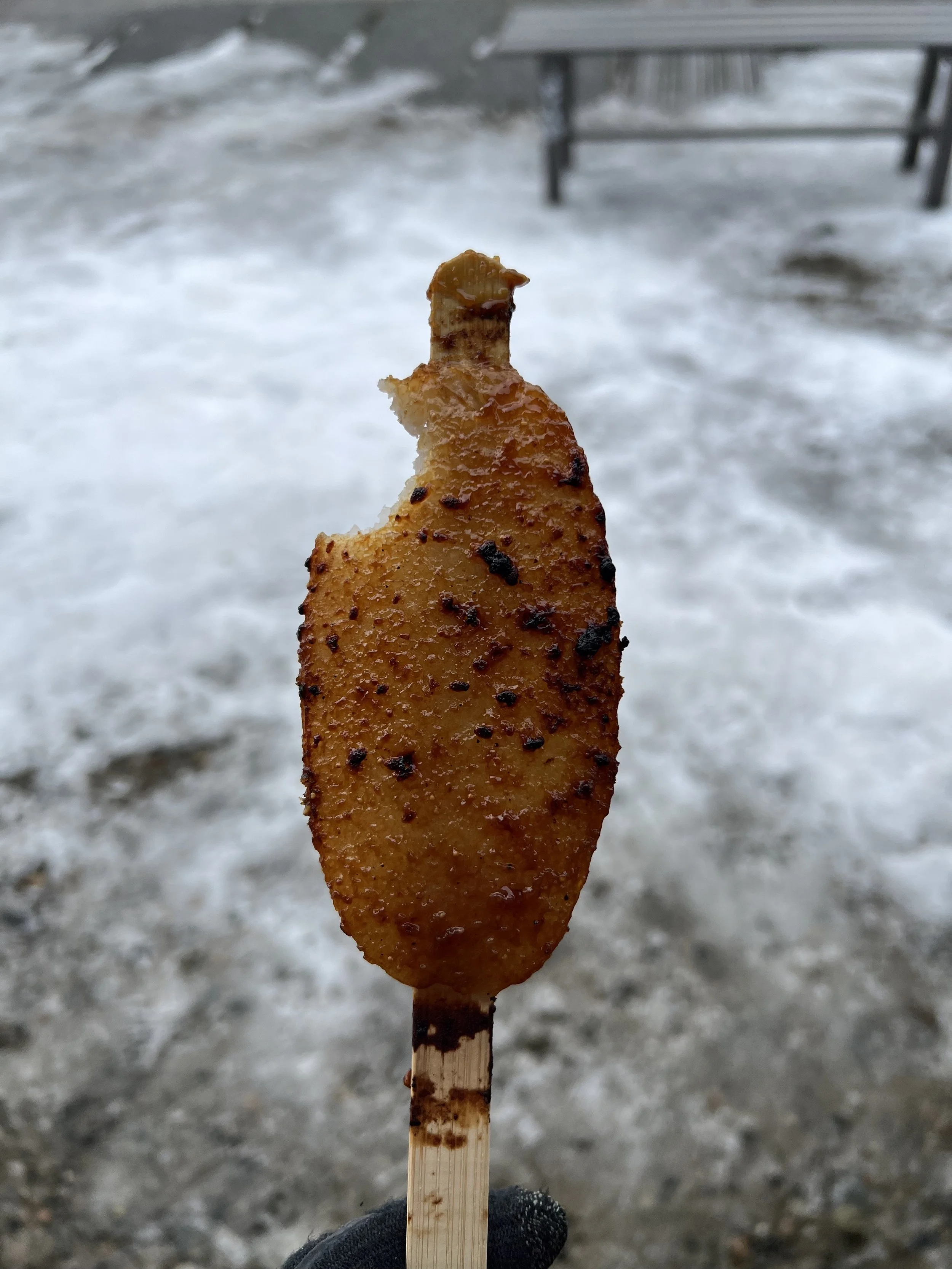 Gohei mochi in Shirakawago