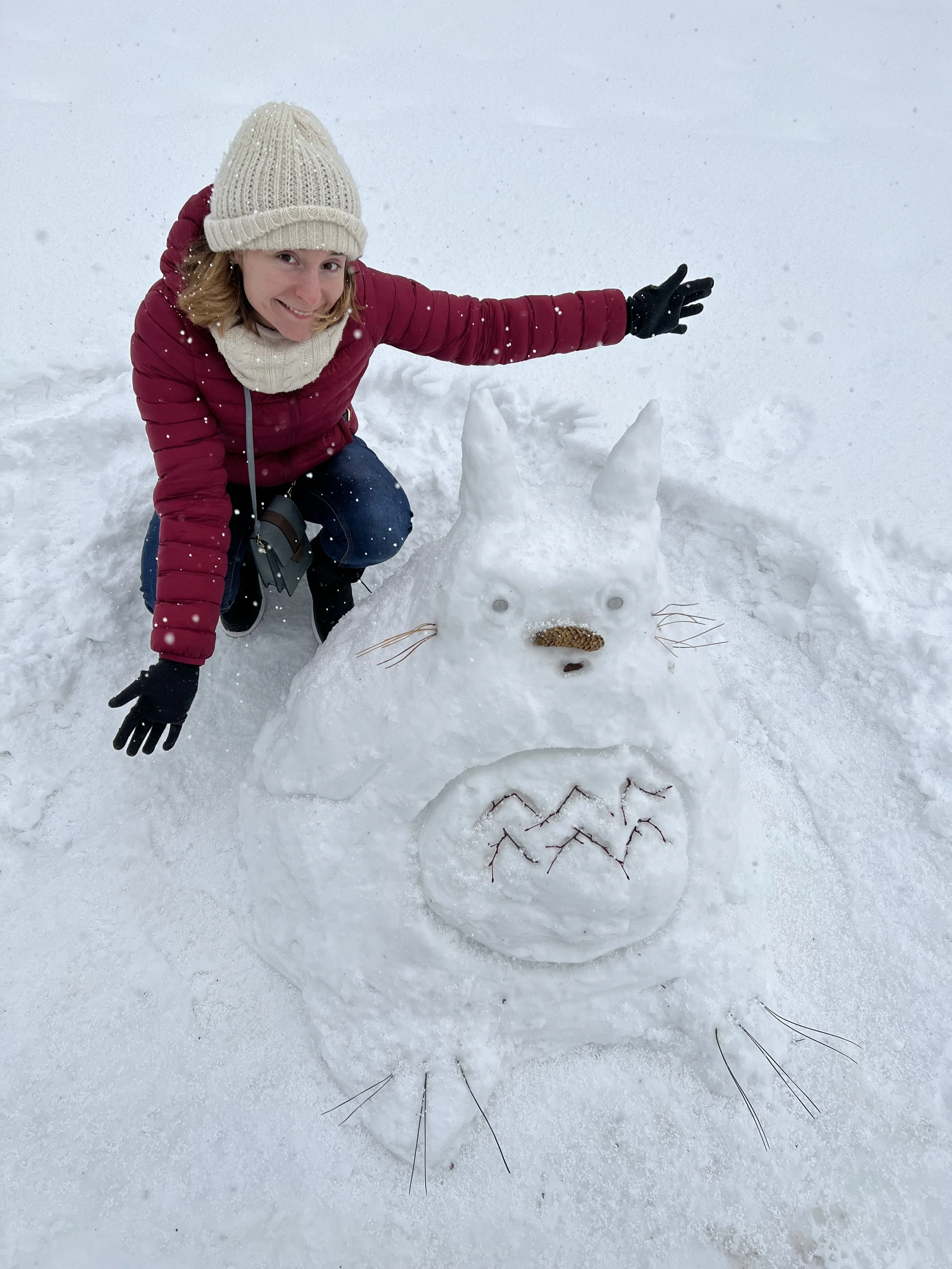Totoro snowman