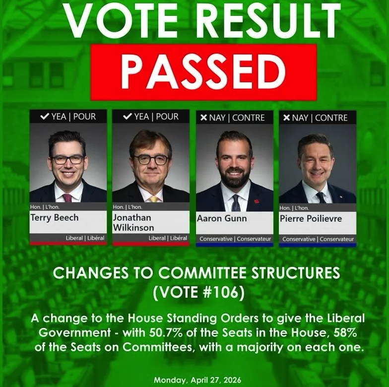 Liberals use Majority to reset committees