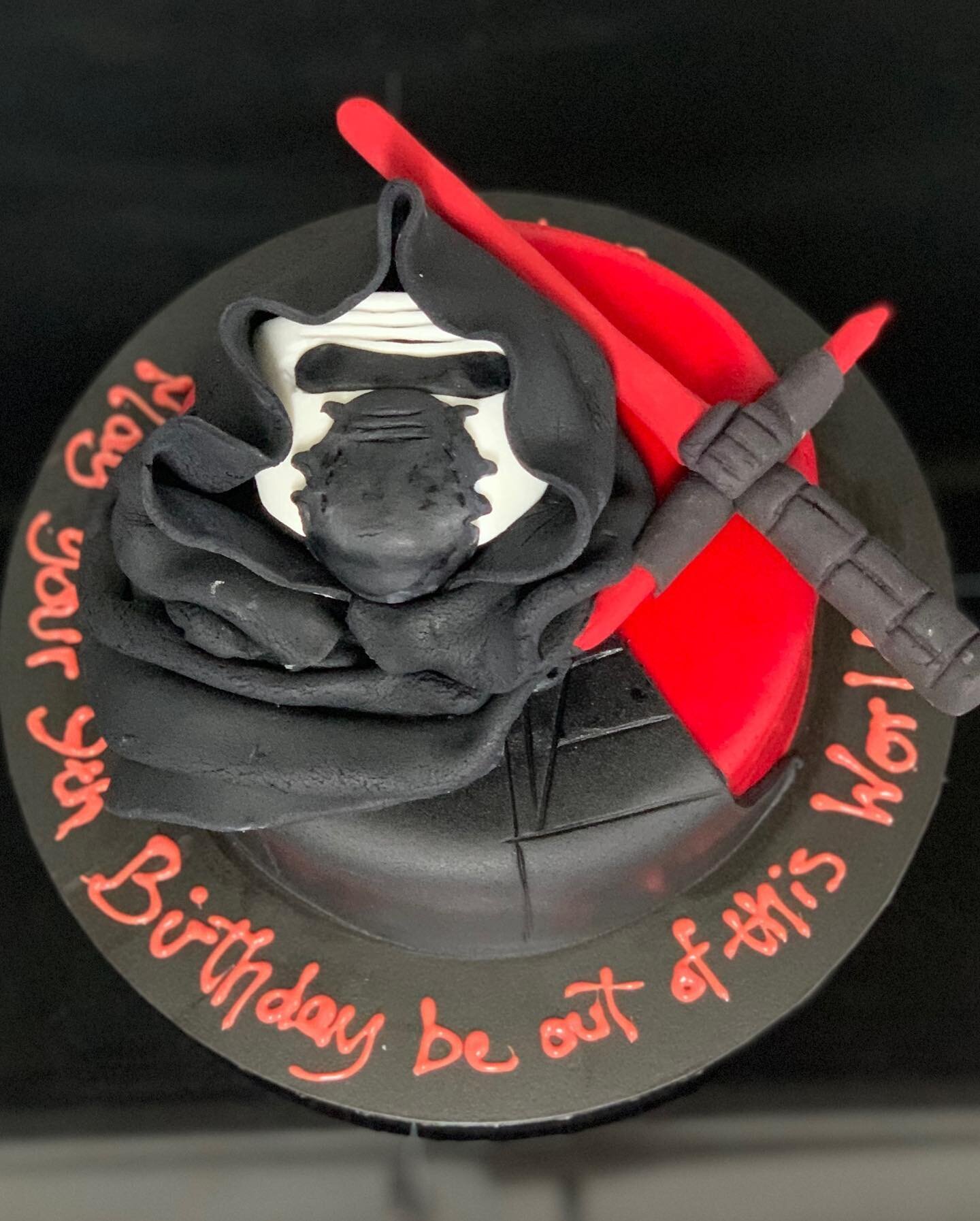 Sometimes birthdays coincide with special days (such as Mother&rsquo;s Day). A lovely local mum made this Mother&rsquo;s Day all about her son&rsquo;s birthday, featuring a Kylo Ren cake. 

White Chocolate Mud Cake marbled red &amp; white layered &am