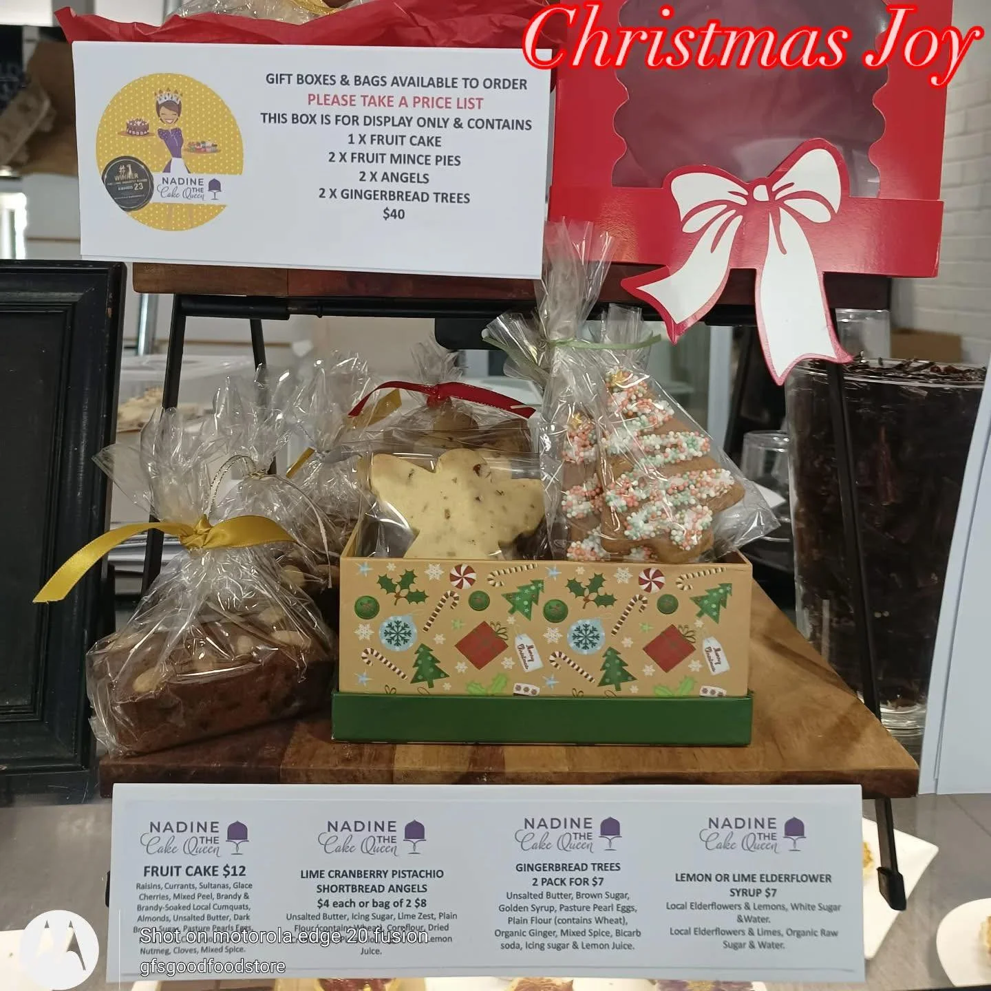 🎁 The Gift of Giving for Christmas is being showcased at @gfsgoodfoodstore! 🎄

There is a variety of Christmas Treats to try before choosing what to order! 

Please take a Price List &amp; peruse the options or create your own gift bags, boxes or h