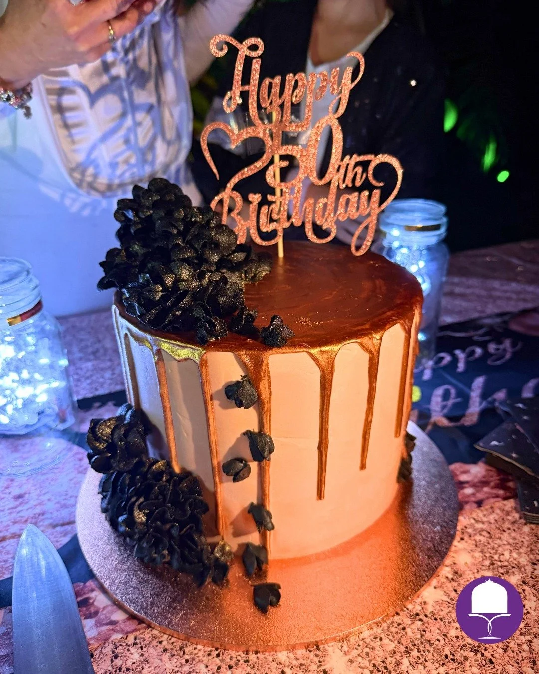 ✨ 50 IS THE MAGIC NUMBER! ✨

And this week, we&rsquo;re celebrating another fabulous 50th! 🥂✨

Lyn chose a gorgeous rose gold &amp; black theme for her birthday cake &mdash; elegant, glamorous and just a little bit fabulous! 🖤✨

🍰 Vanilla Butter C