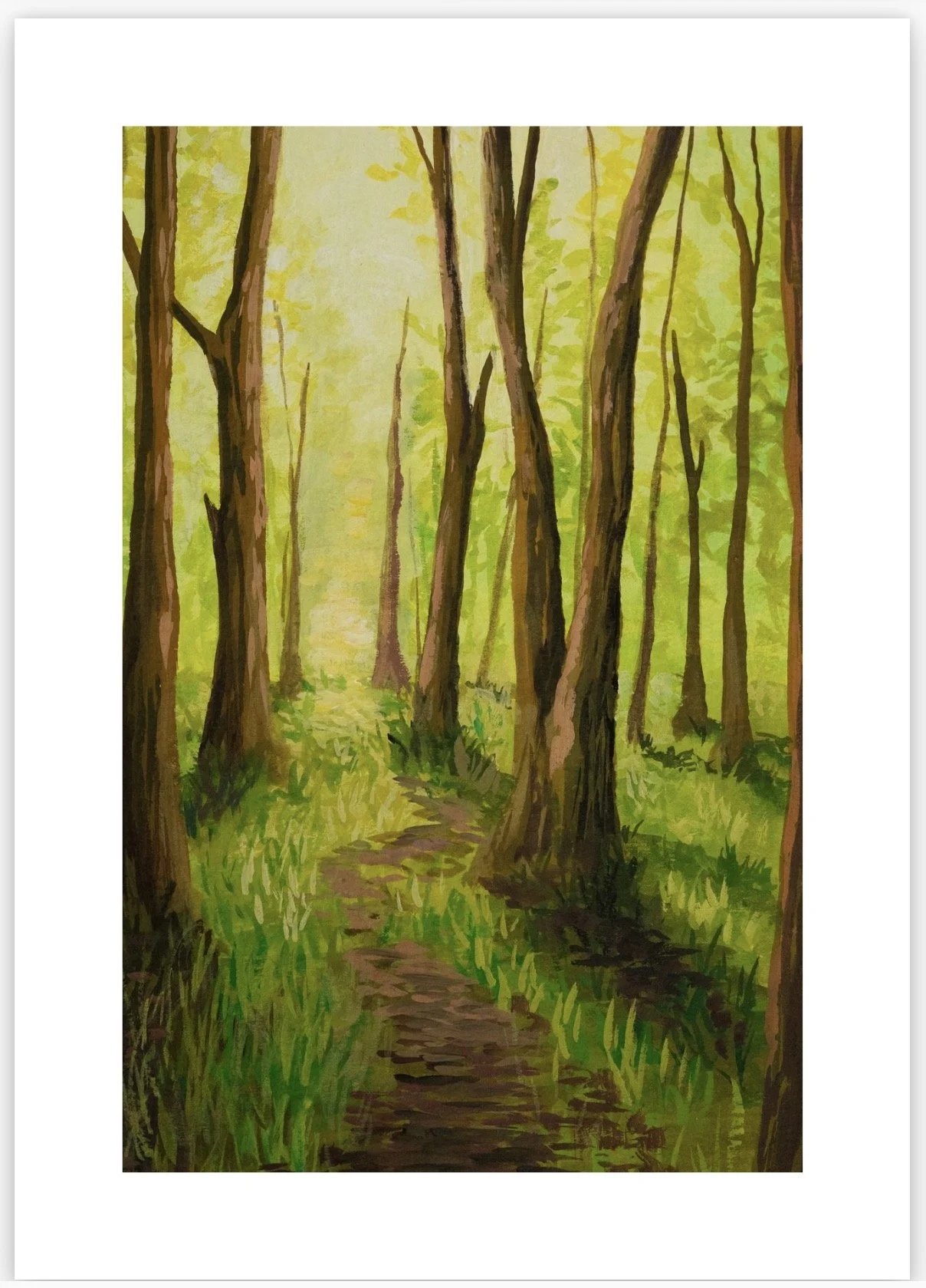 Yellow Forest Print