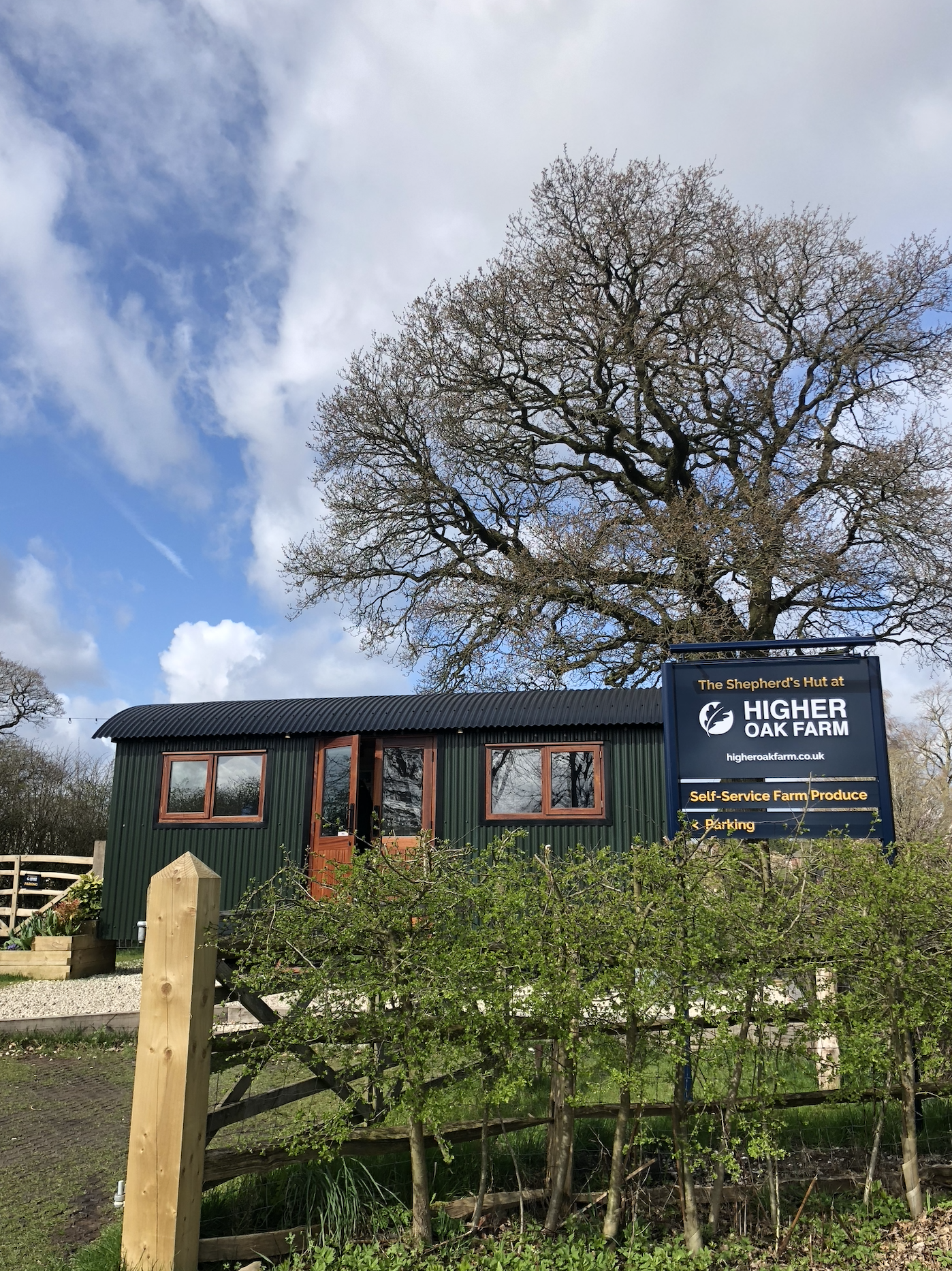 Inside our Shepherd’s Hut farm shop in Lymm