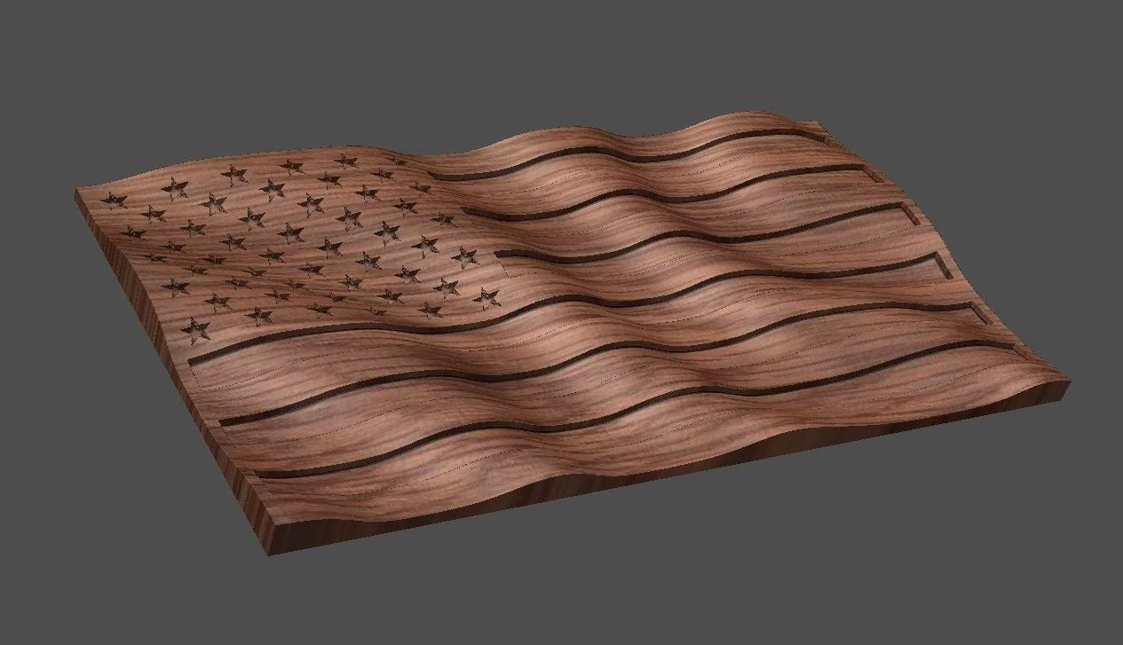 Wind Swept US Flag