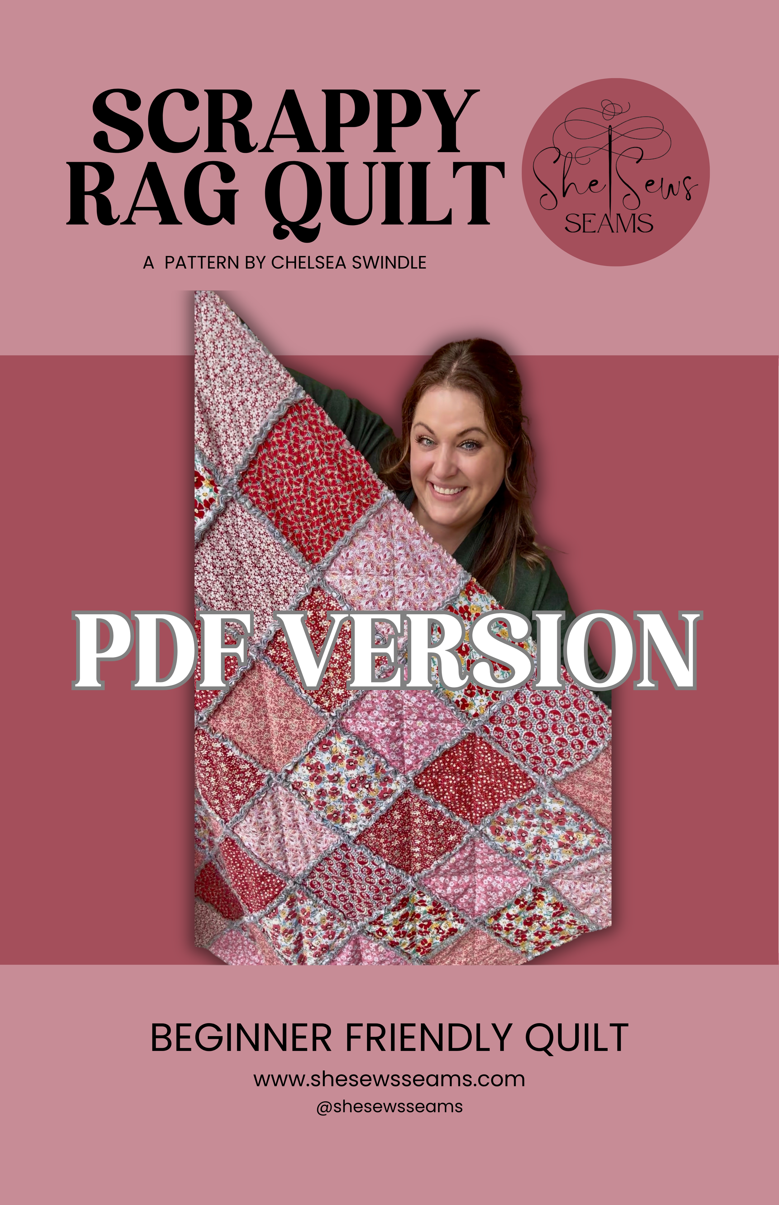 Scrappy Rag Quilt - PDF DOWNLOAD