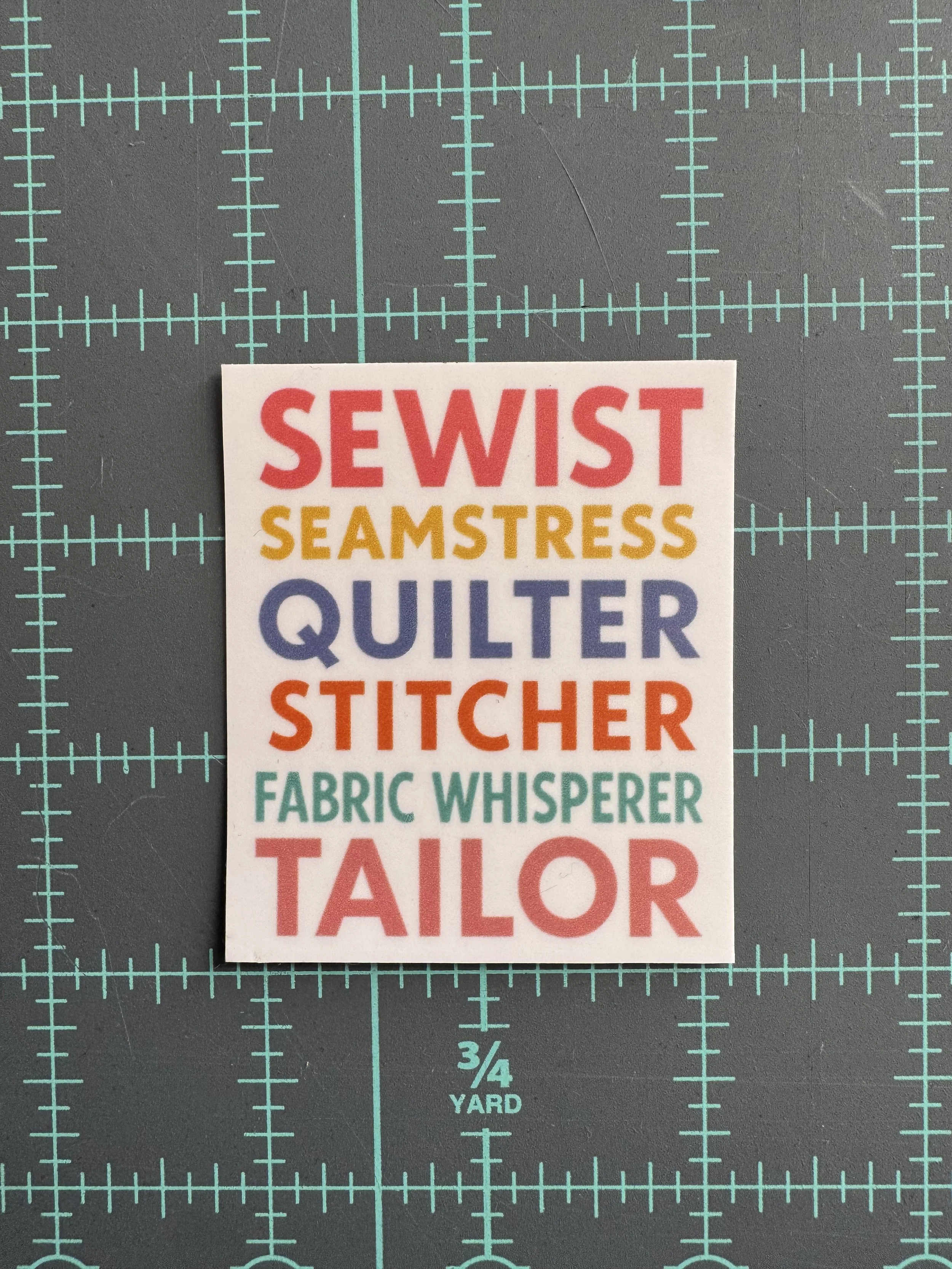 FABRIC WHISPERER - 3" Vinyl Die Cut Sticker