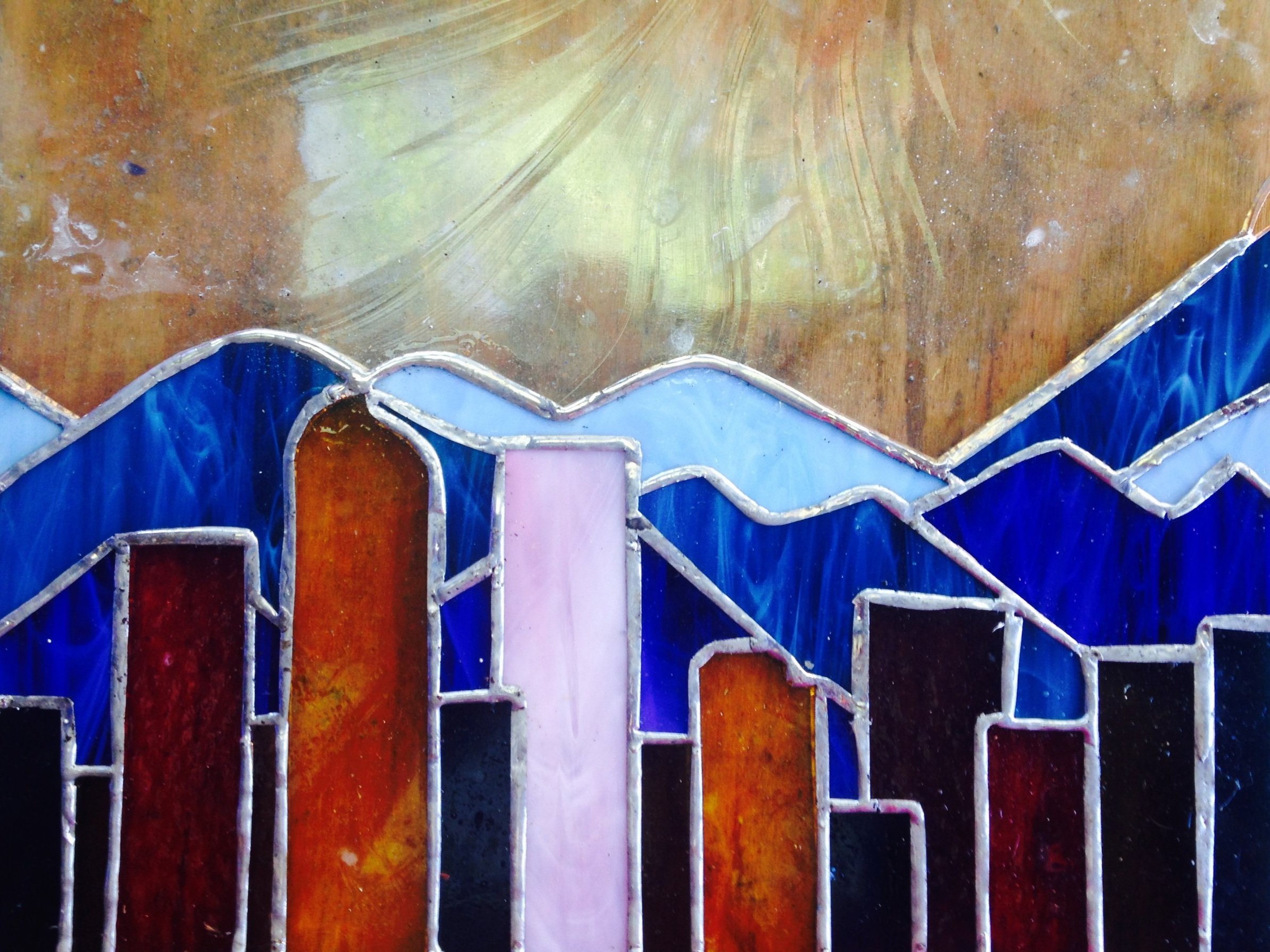 Stained Glass Denver Cityscape