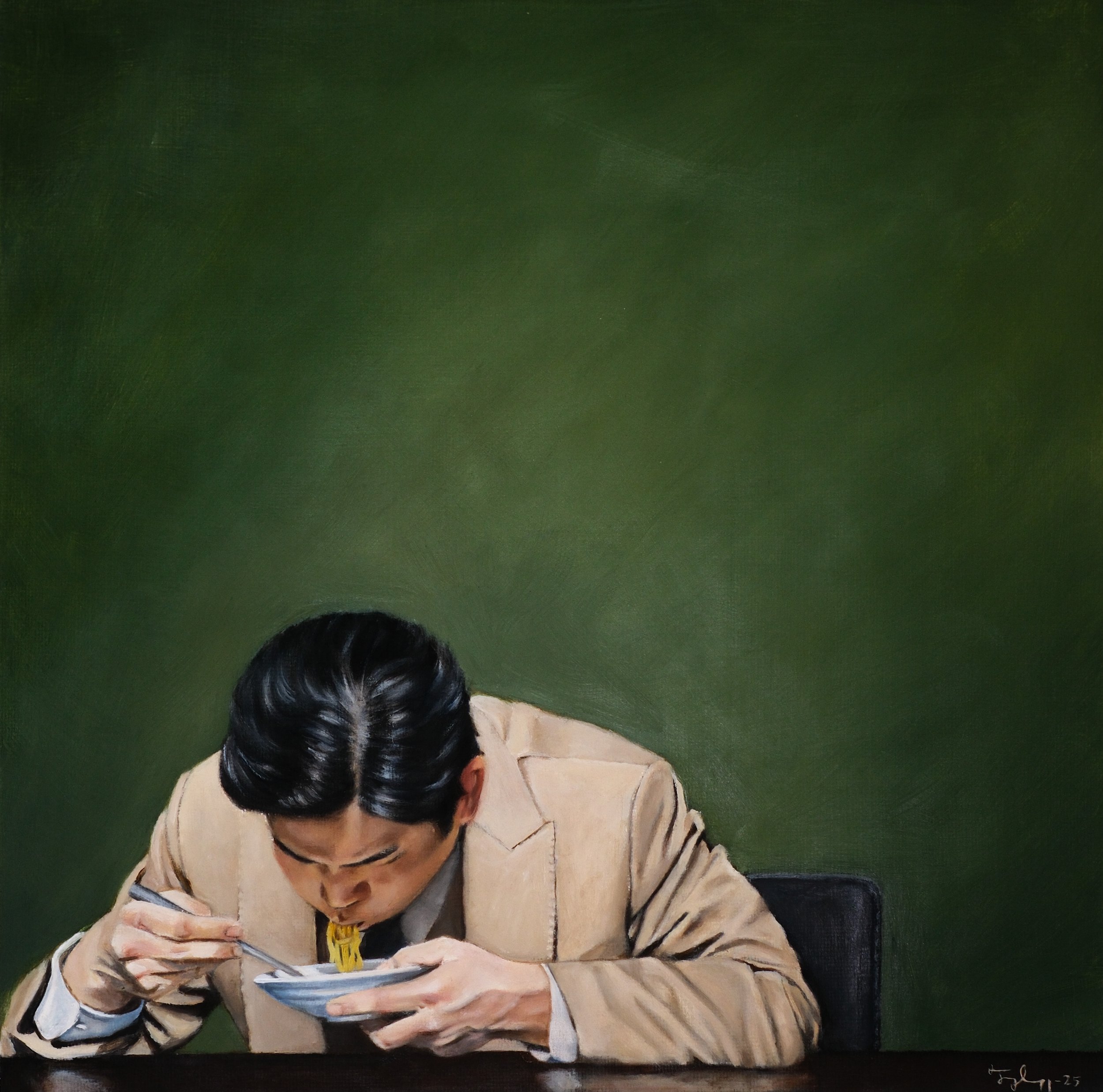 Study Of A Man Eating Ramen