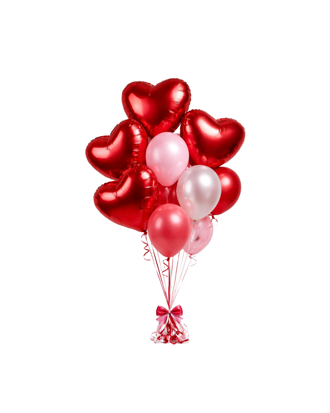 Half Dozen Heart-Shaped and Round Latex Balloon