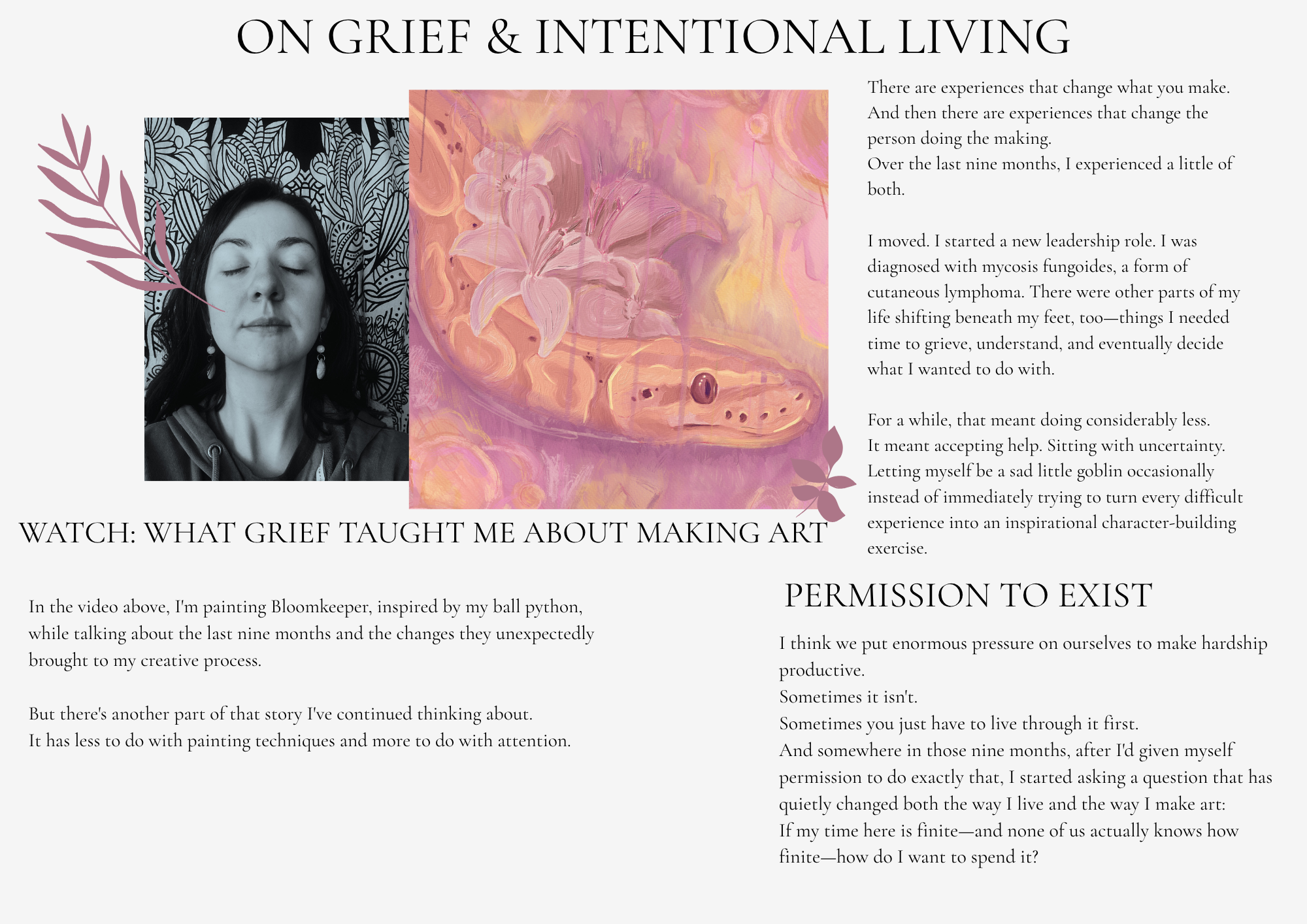 What Grief Taught Me About Making Art