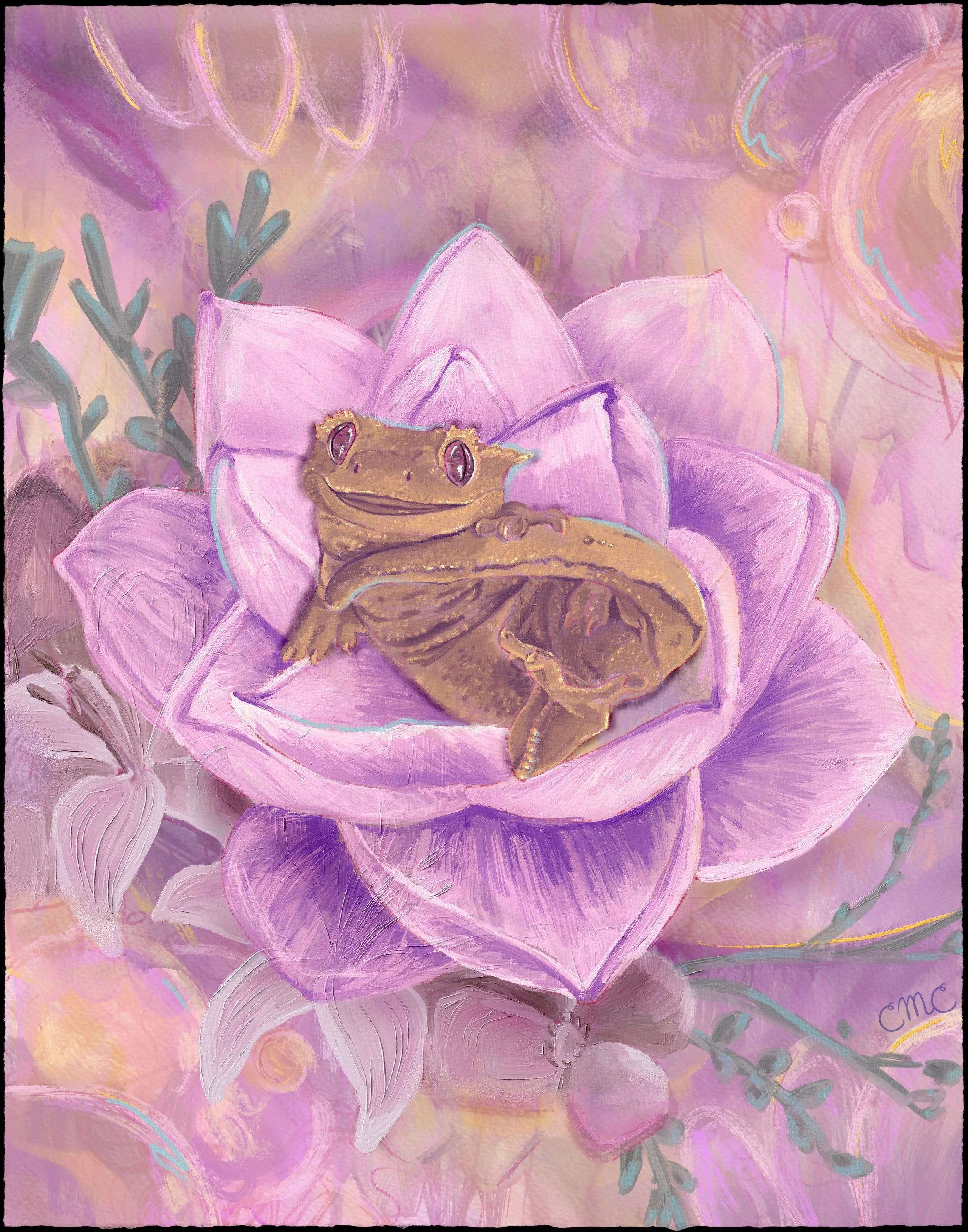 King Cozy Acrylic Painting cmcfineart