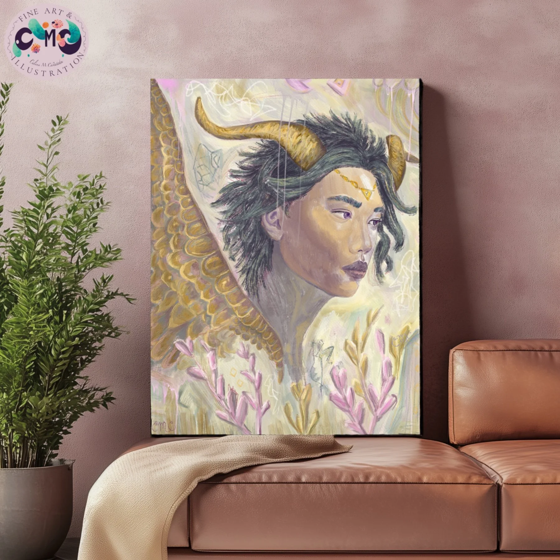 Convalescence - Keeper of the Tides | Oil Painting & MixedMedia Canvas Print (NO Frame)