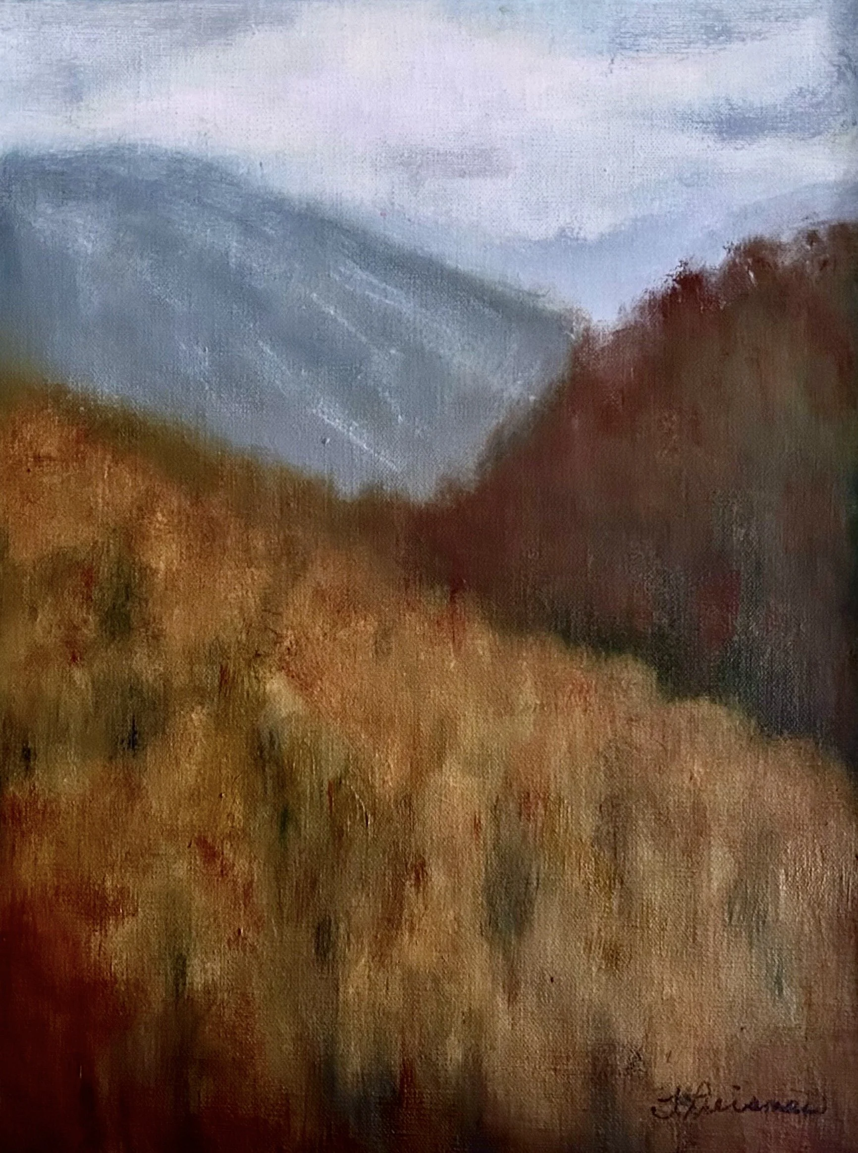 Fall Mountain , oil on linen, 12 x 16 in.