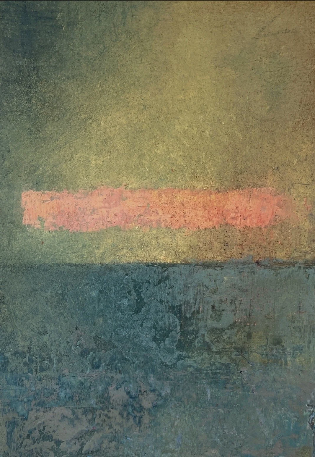 Voile d’Ocre, oil and cold wax, 5 x 7 in.