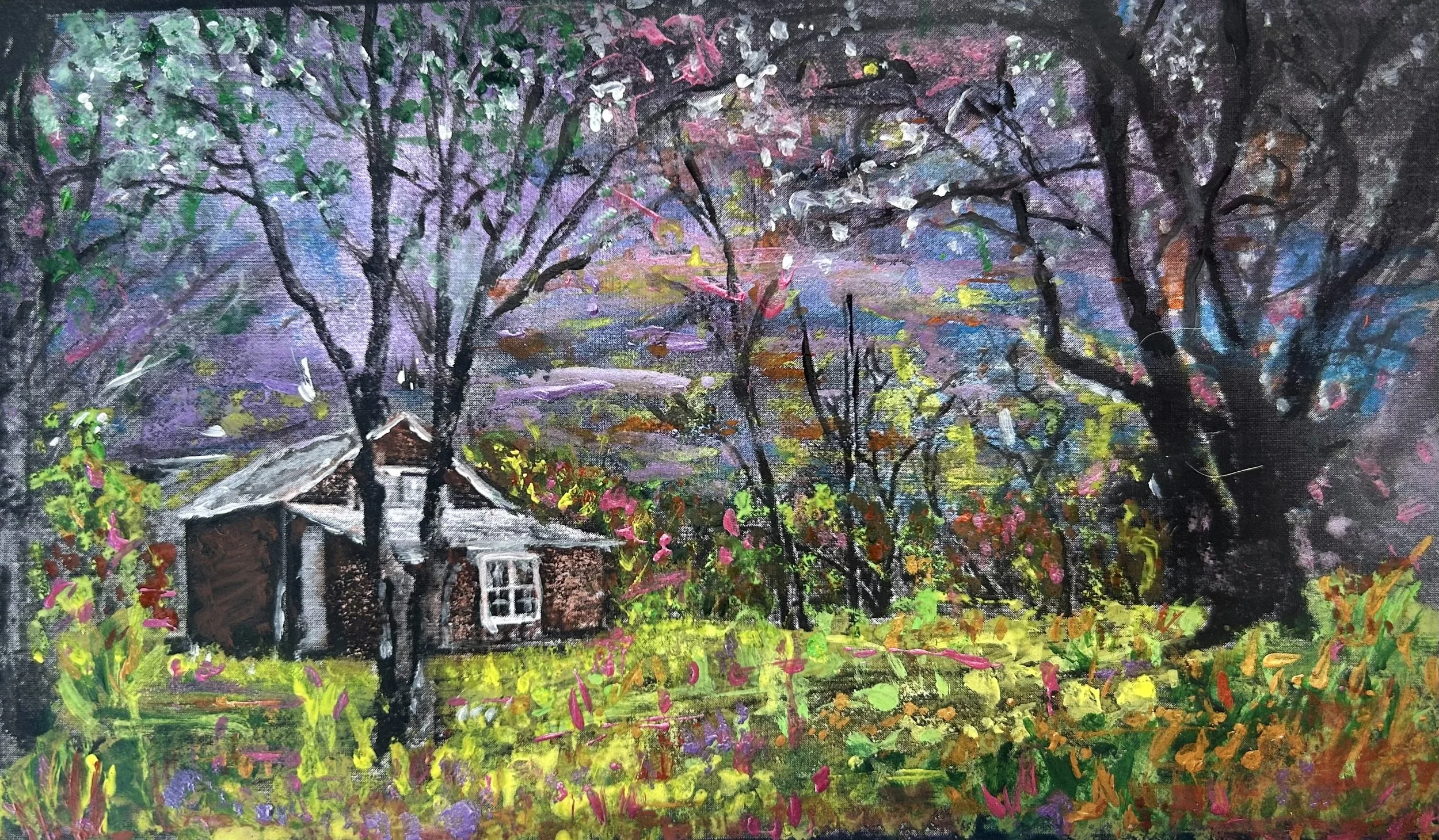 Jackson Pollock Studio, Springs NY, acrylic, 18 x 24 in.