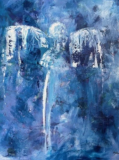 Misty Angel, Acrylic Paint, 18 x 24 in.