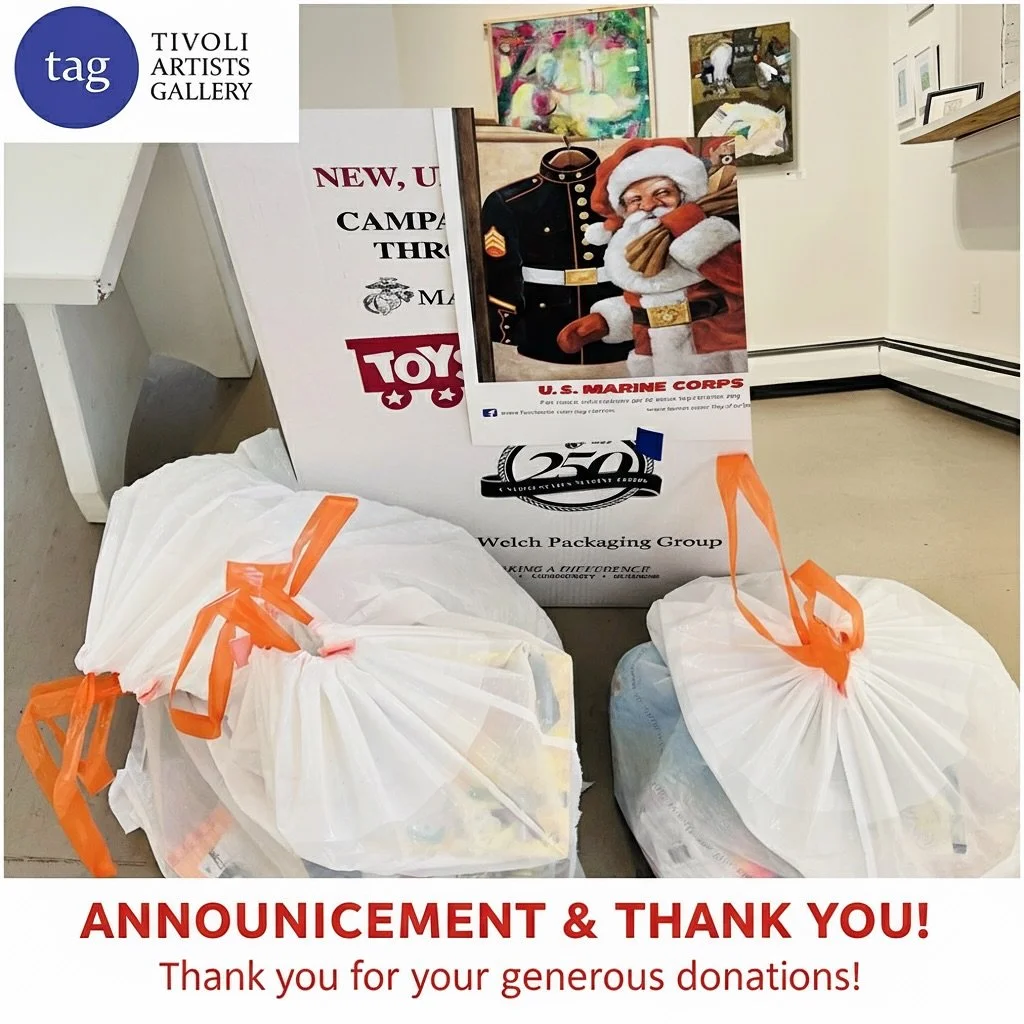 #ToysForTots #Tots4Toys #TivoliArtistsGallery #CommunitySupport #GivingBack #ThankYou #TivoliNY