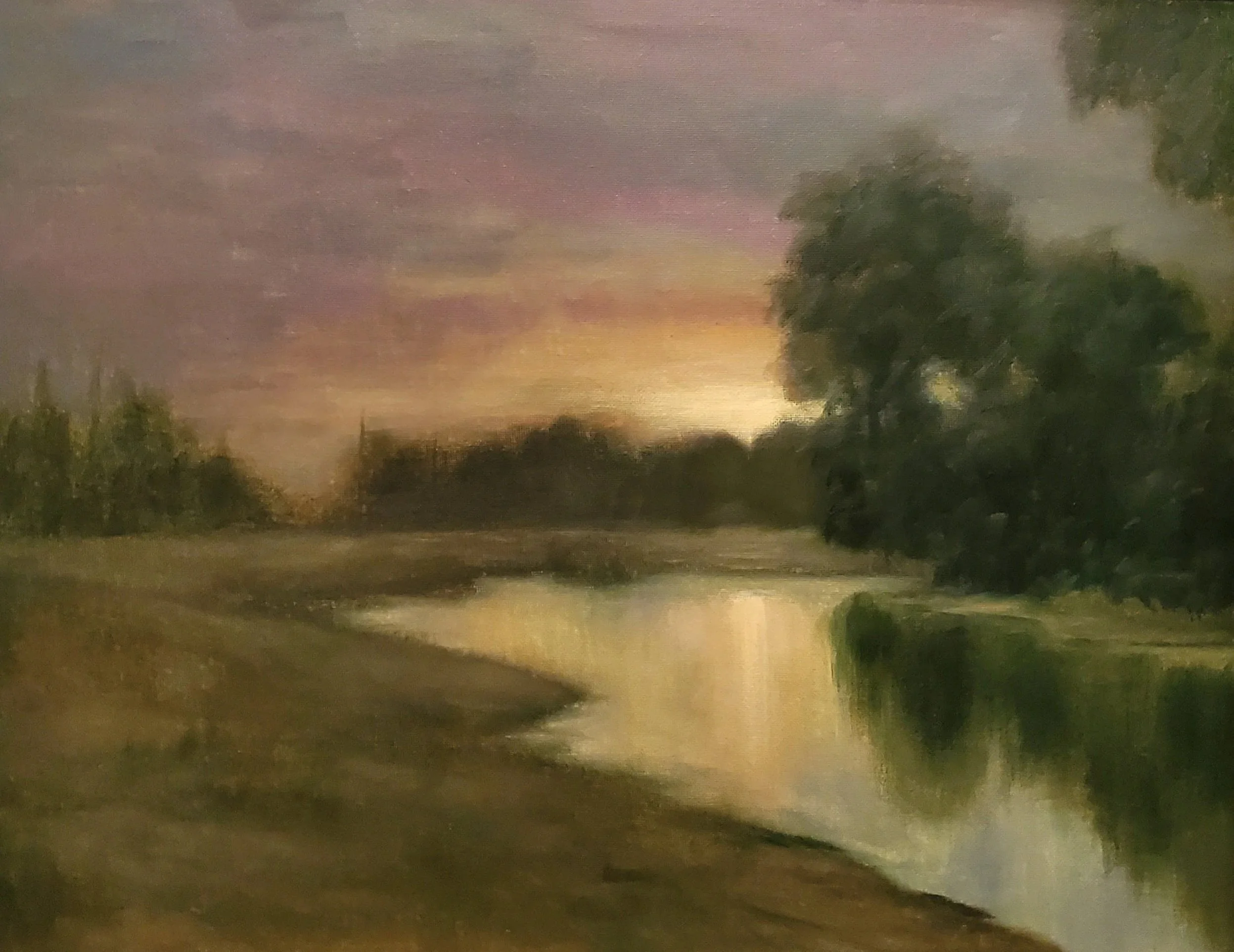 Night Into Day, oil on canvas, 16 x 20 in.