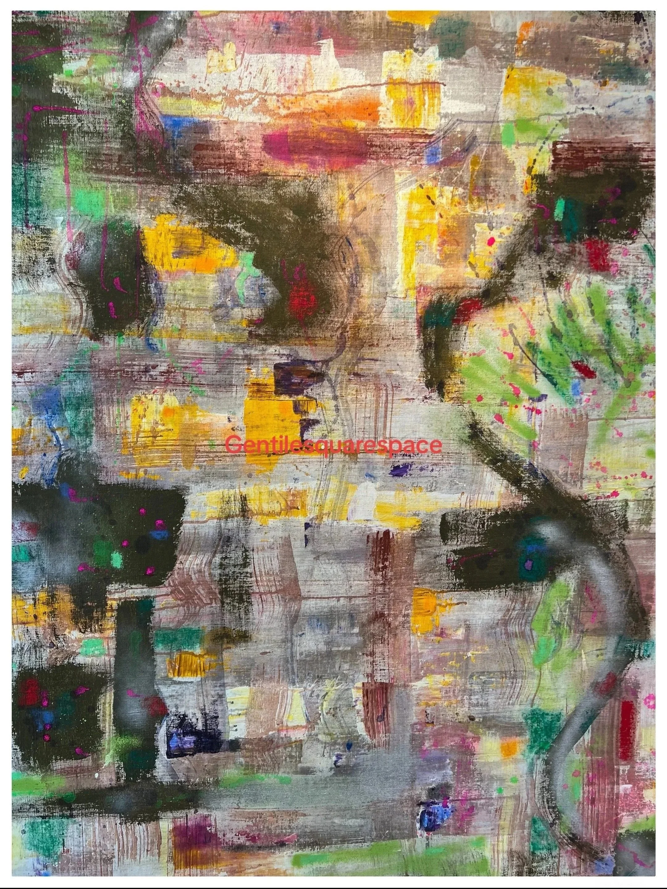 Beautiful, mixed medium, 48 x 92 in.