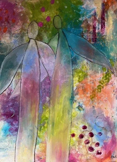 Angels in Waiting, Acrylic Paint, 18 x 24 in.