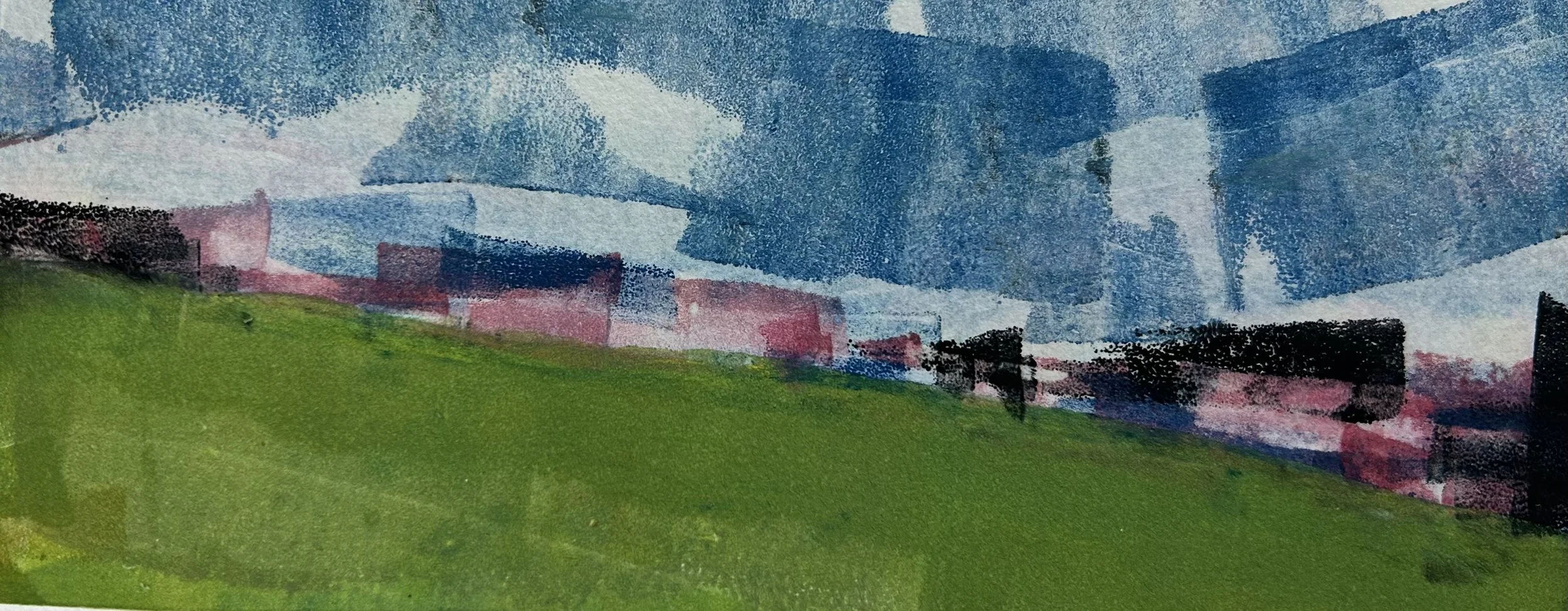 Landscape, monotype, 8 x 3.5 in.